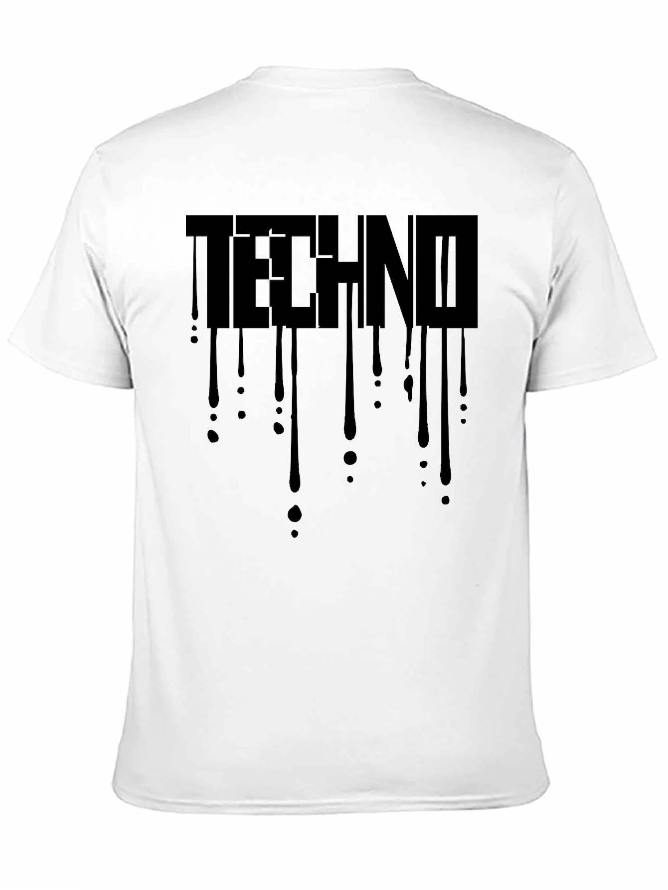 Techno Drip Graphic T-Shirt - Black