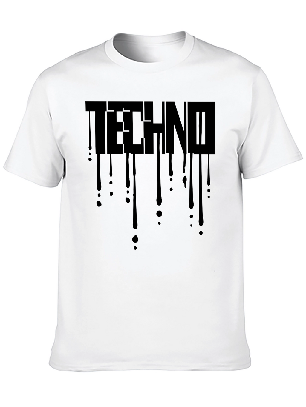 Techno Drip Graphic T-Shirt - Black