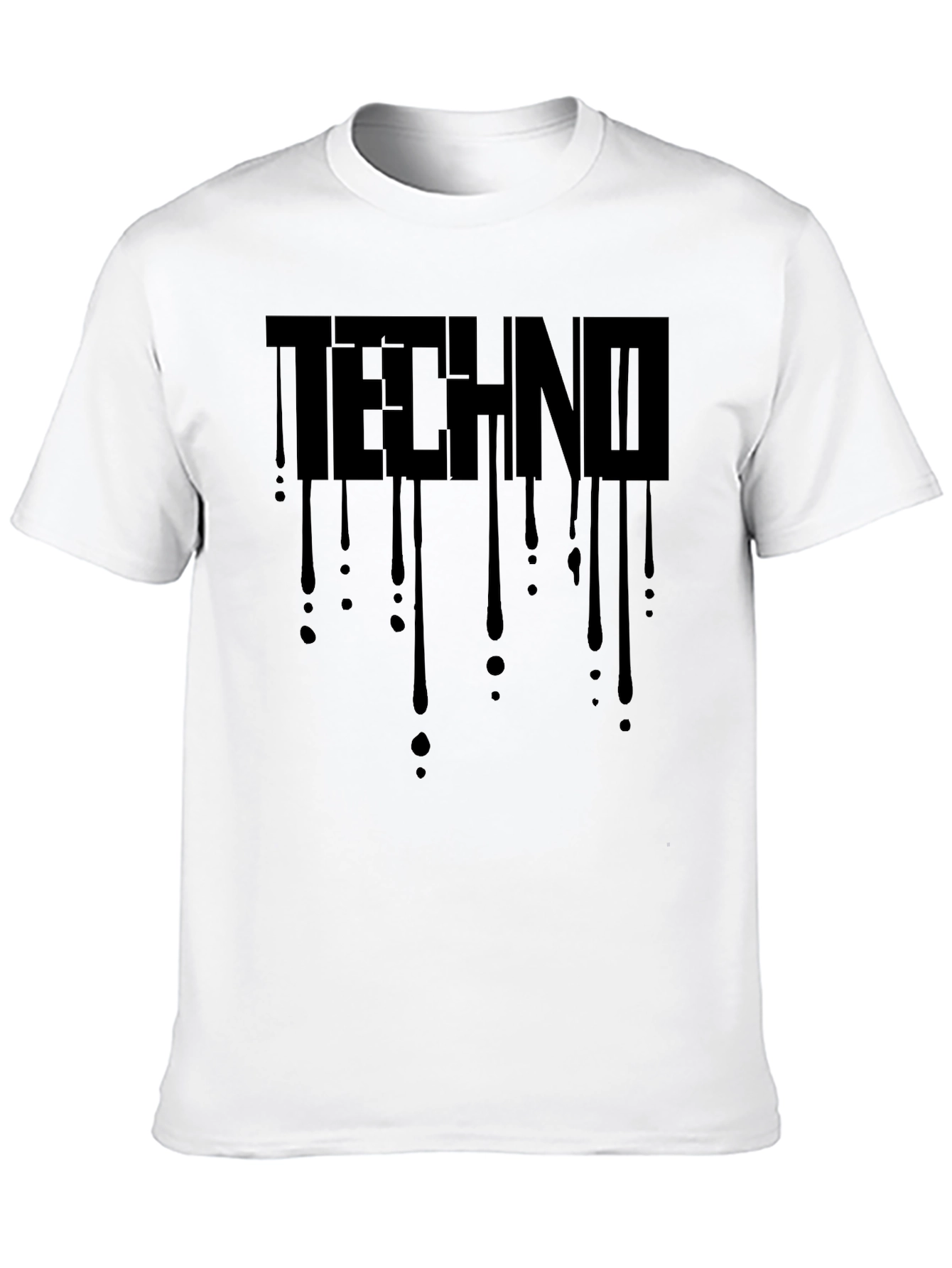 Techno Drip Graphic T-Shirt - Black