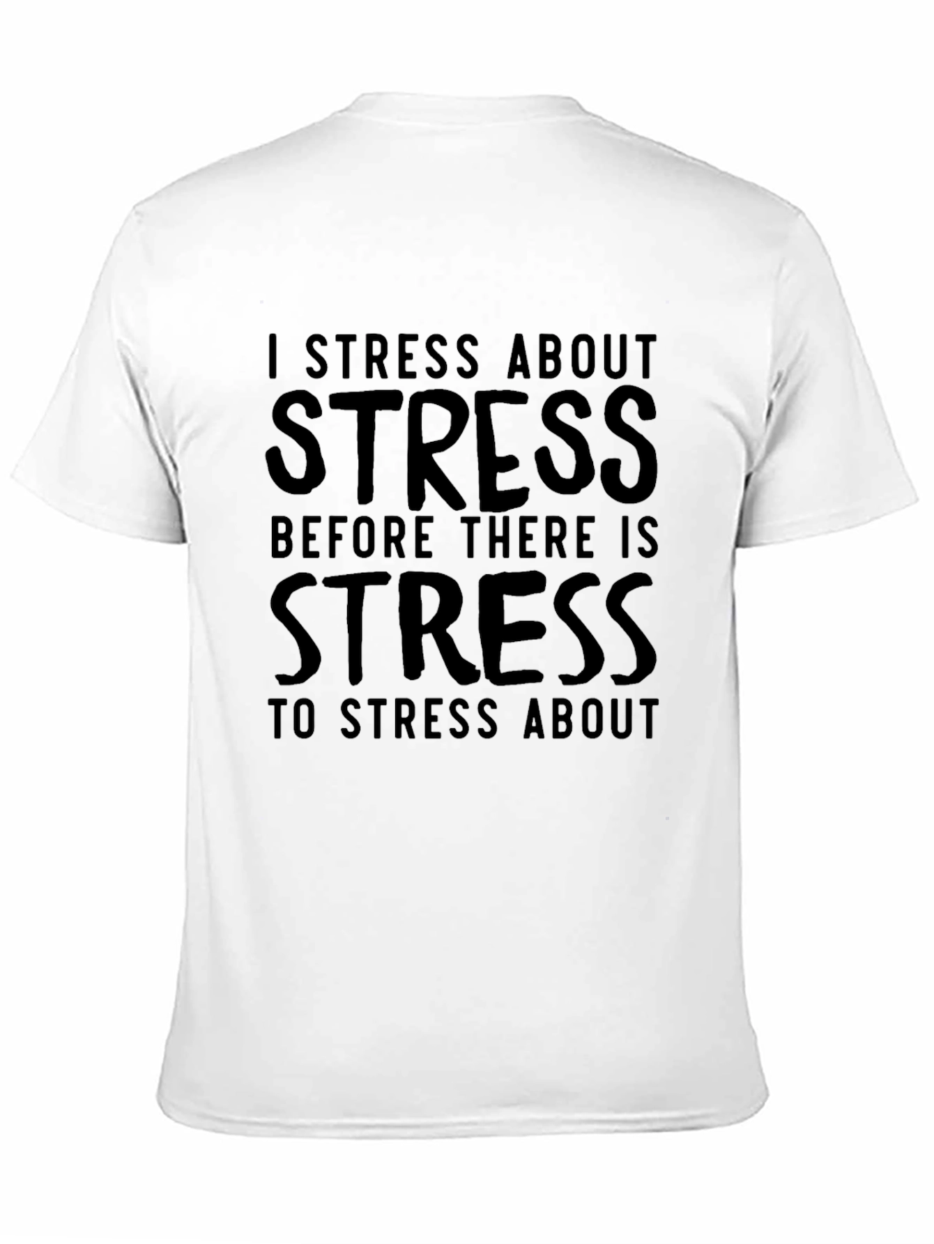 I Stress About Stress Black Tee