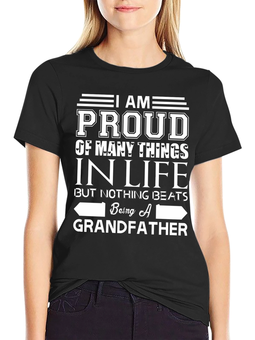 Proud Grandfather Graphic T-Shirt - Black