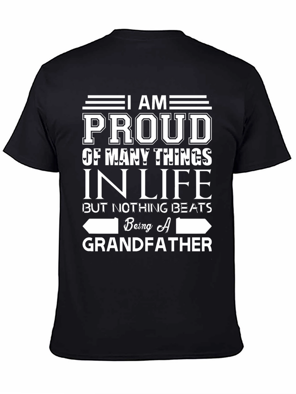 Proud Grandfather Graphic T-Shirt - Black