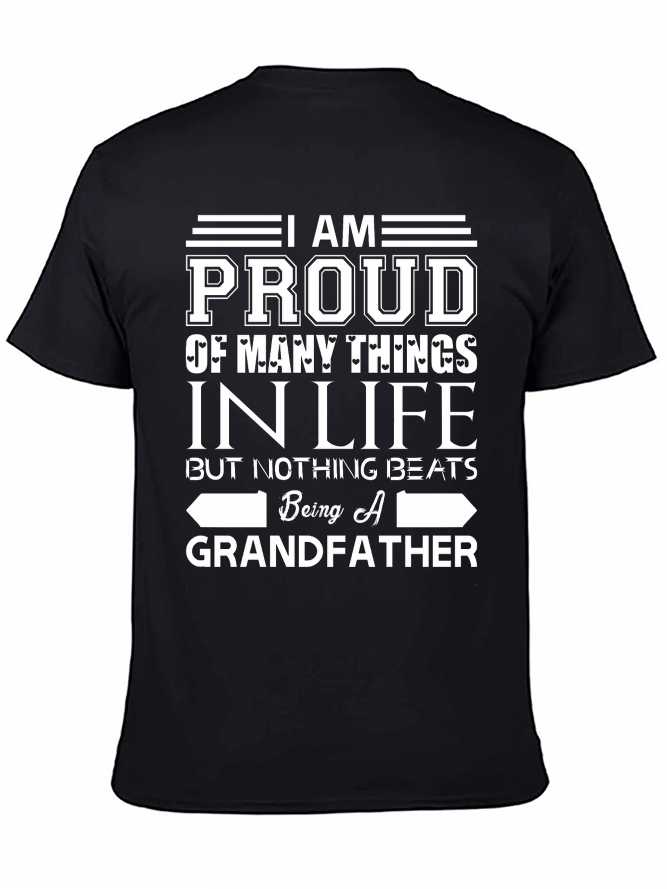 Proud Grandfather Graphic T-Shirt - Black