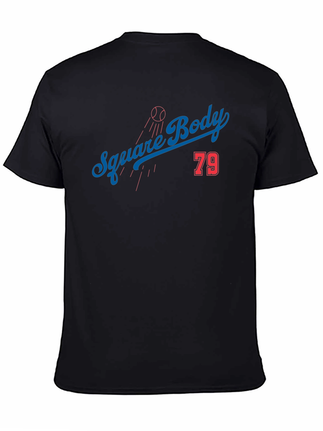 Square Body Baseball Tee - Black