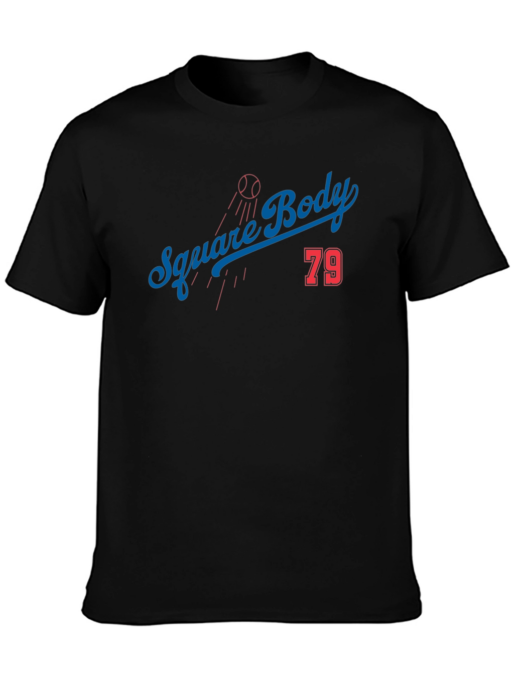 Square Body Baseball Tee - Black