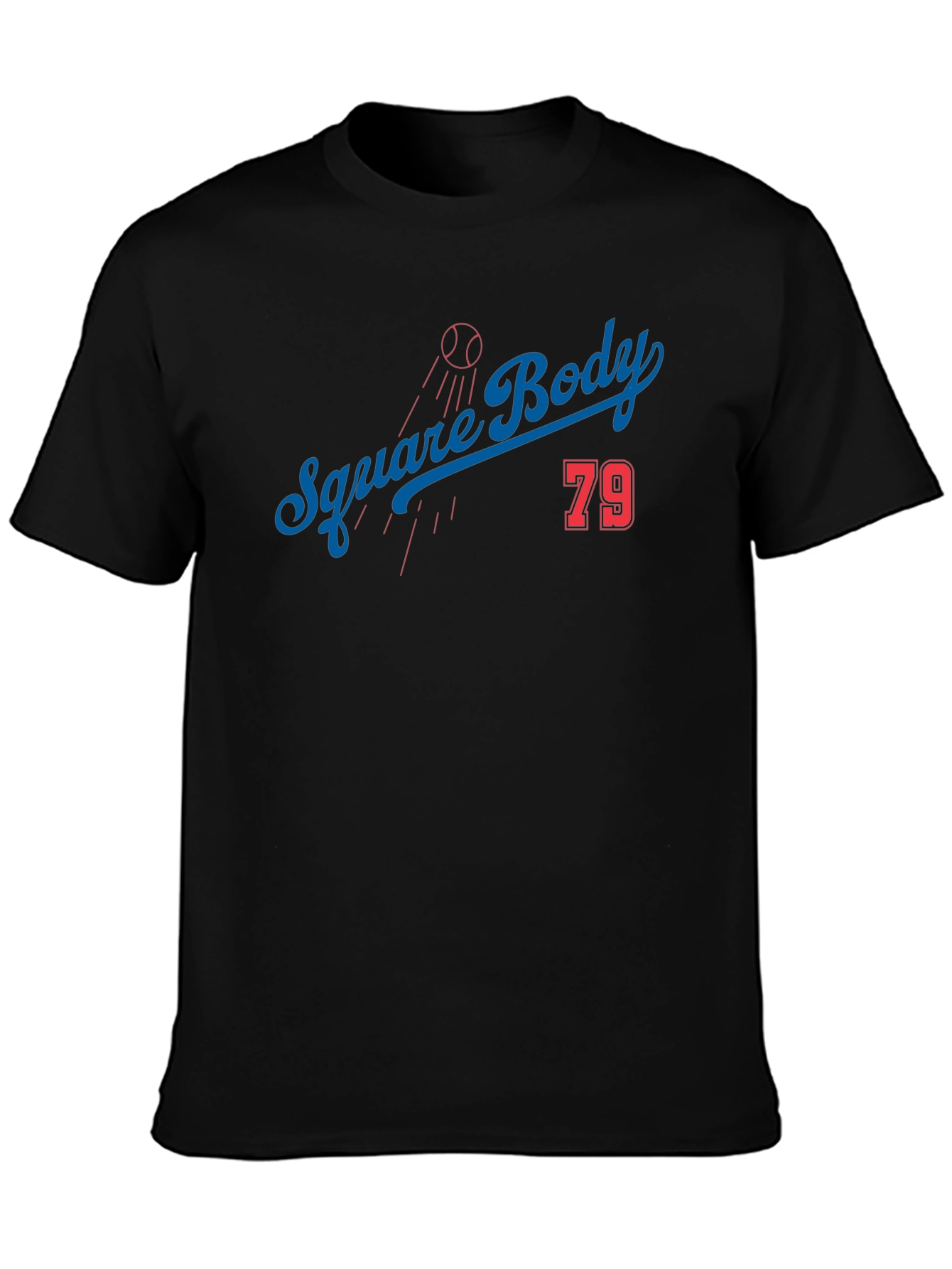 Square Body Baseball Tee - Black