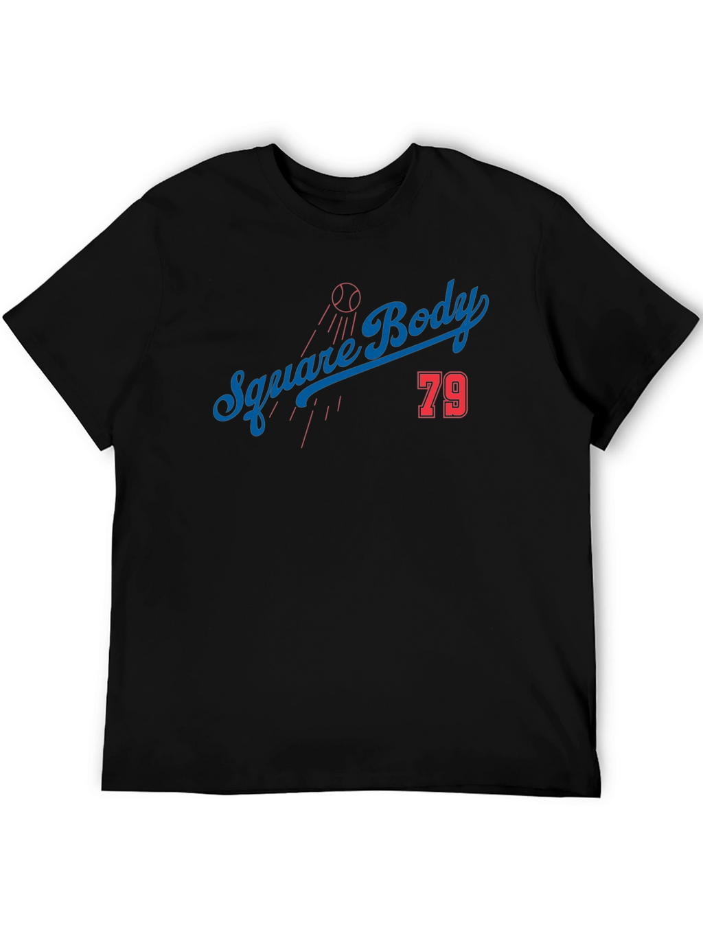 Square Body Baseball Tee - Black