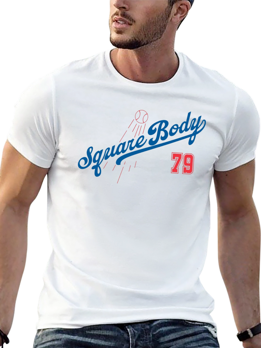 Square Body Baseball Tee - Black