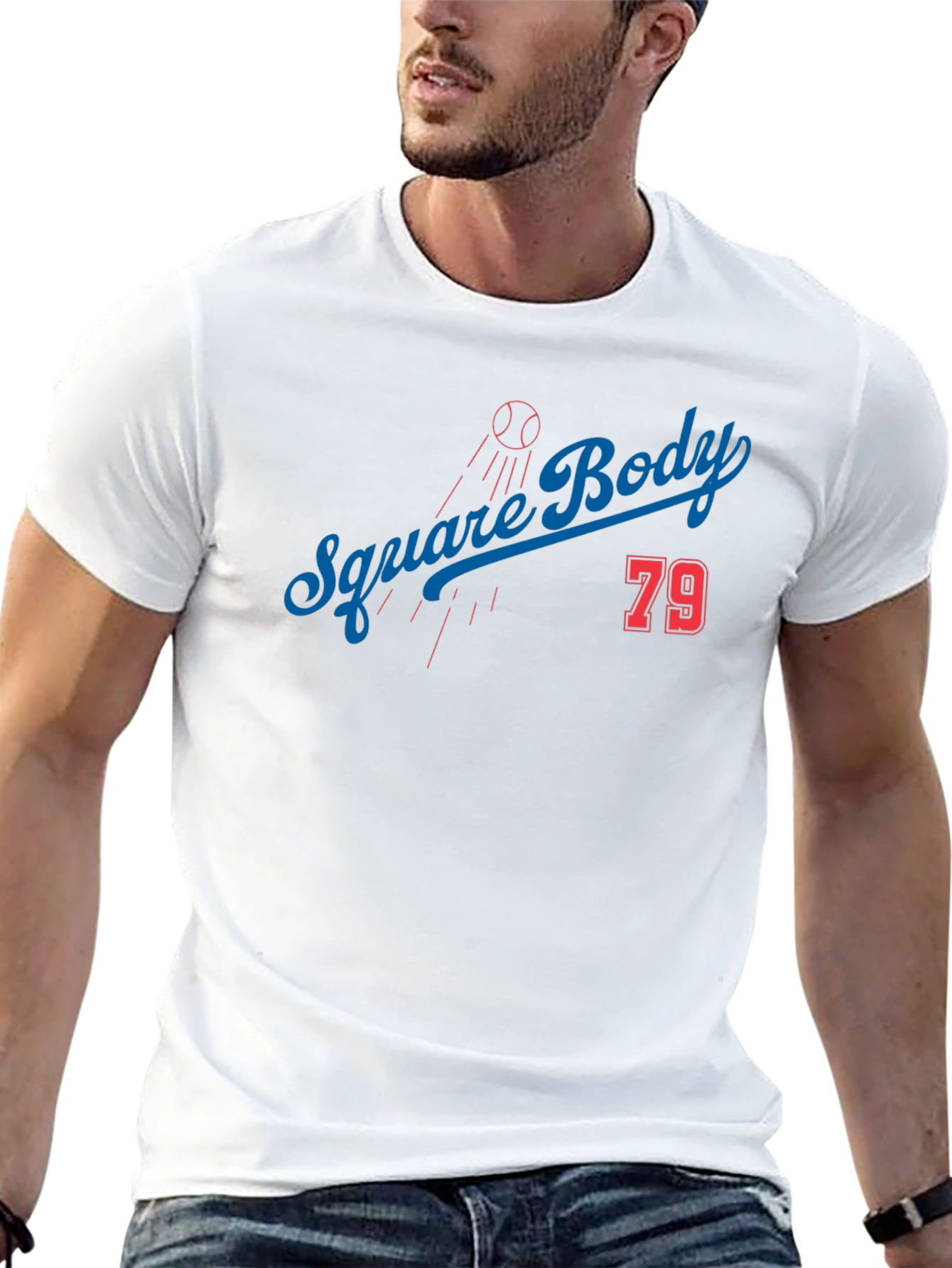 Square Body Baseball Tee - Black