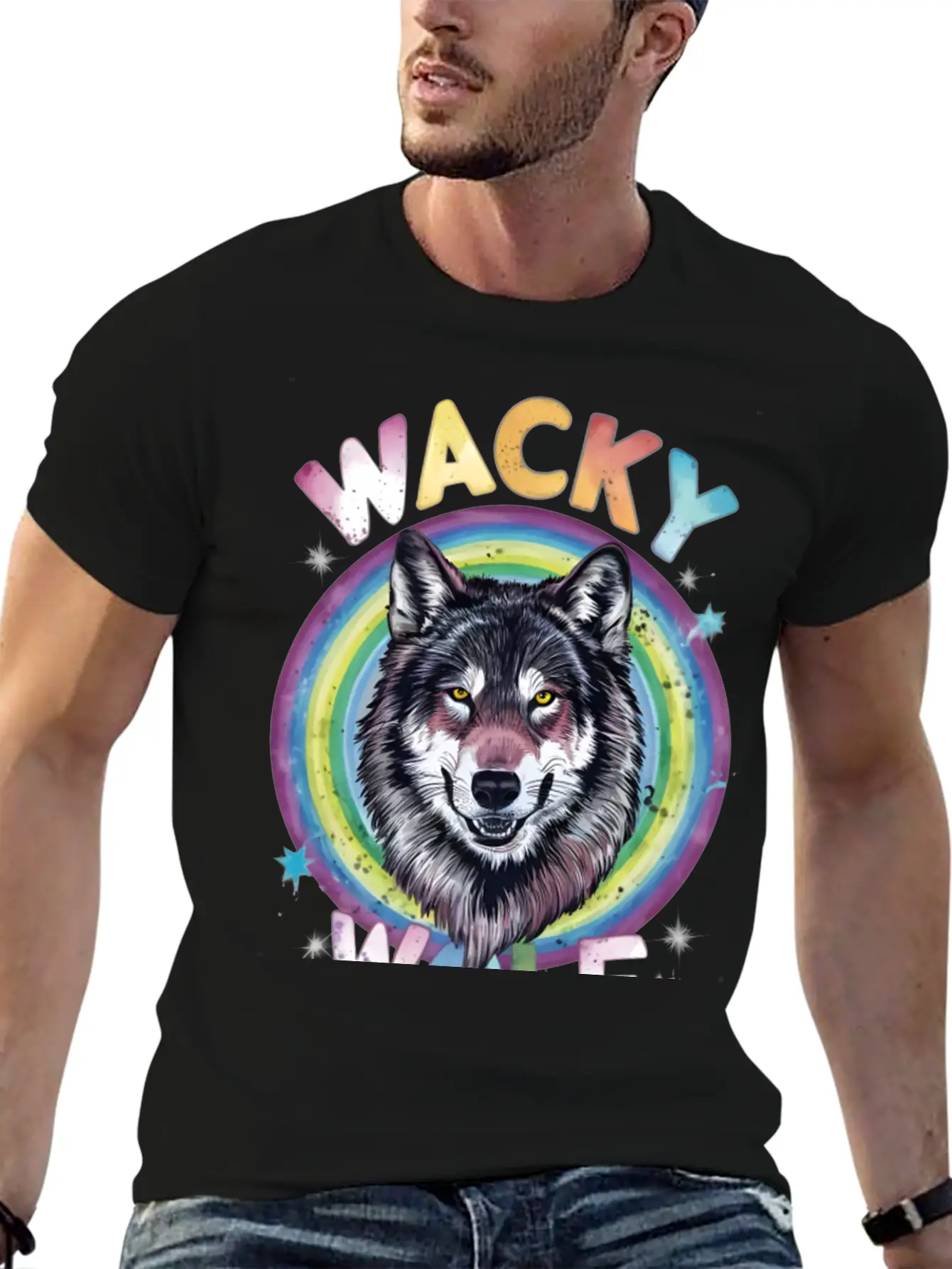 Wacky Wolf Pack Stylish Everyday T-Shirt – Unisex Basic Cotton Tee