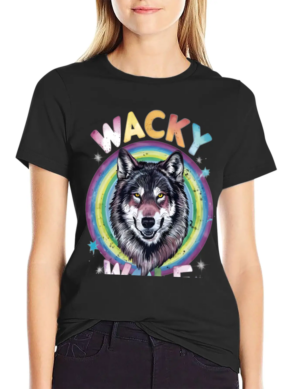 Wacky Wolf Pack Stylish Everyday T-Shirt – Unisex Basic Cotton Tee