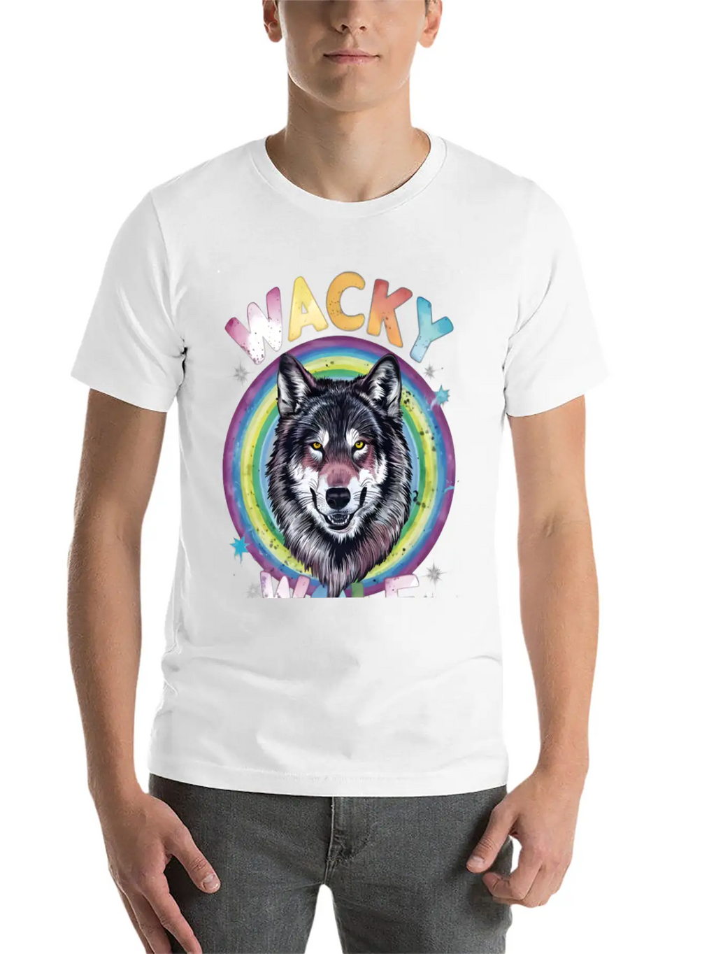 Wacky Wolf Pack Stylish Everyday T-Shirt – Unisex Basic Cotton Tee