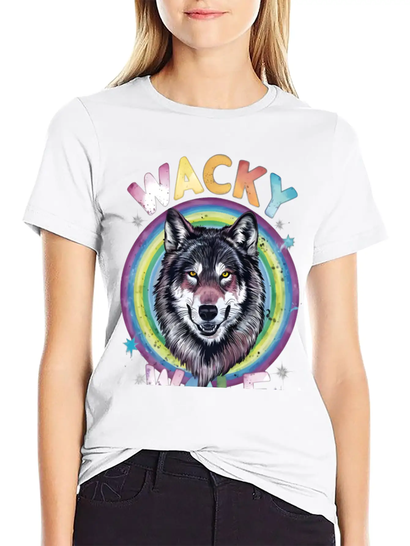 Wacky Wolf Pack Stylish Everyday T-Shirt – Unisex Basic Cotton Tee