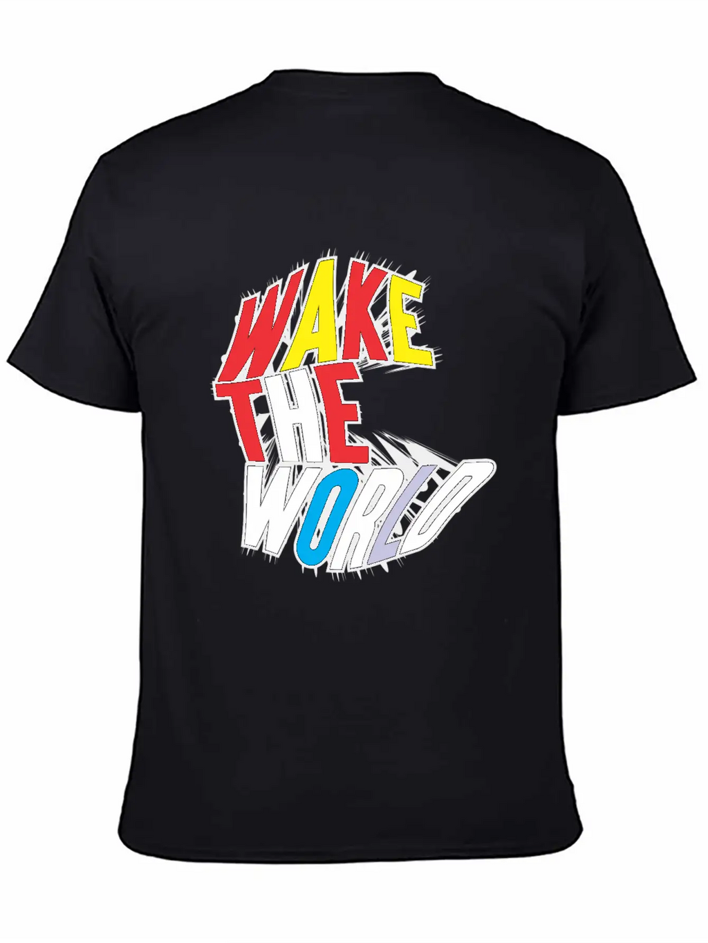 WAKE THE WORLD Unisex Short Sleeve Soft Cotton T-Shirt – Casual Everyday Wear