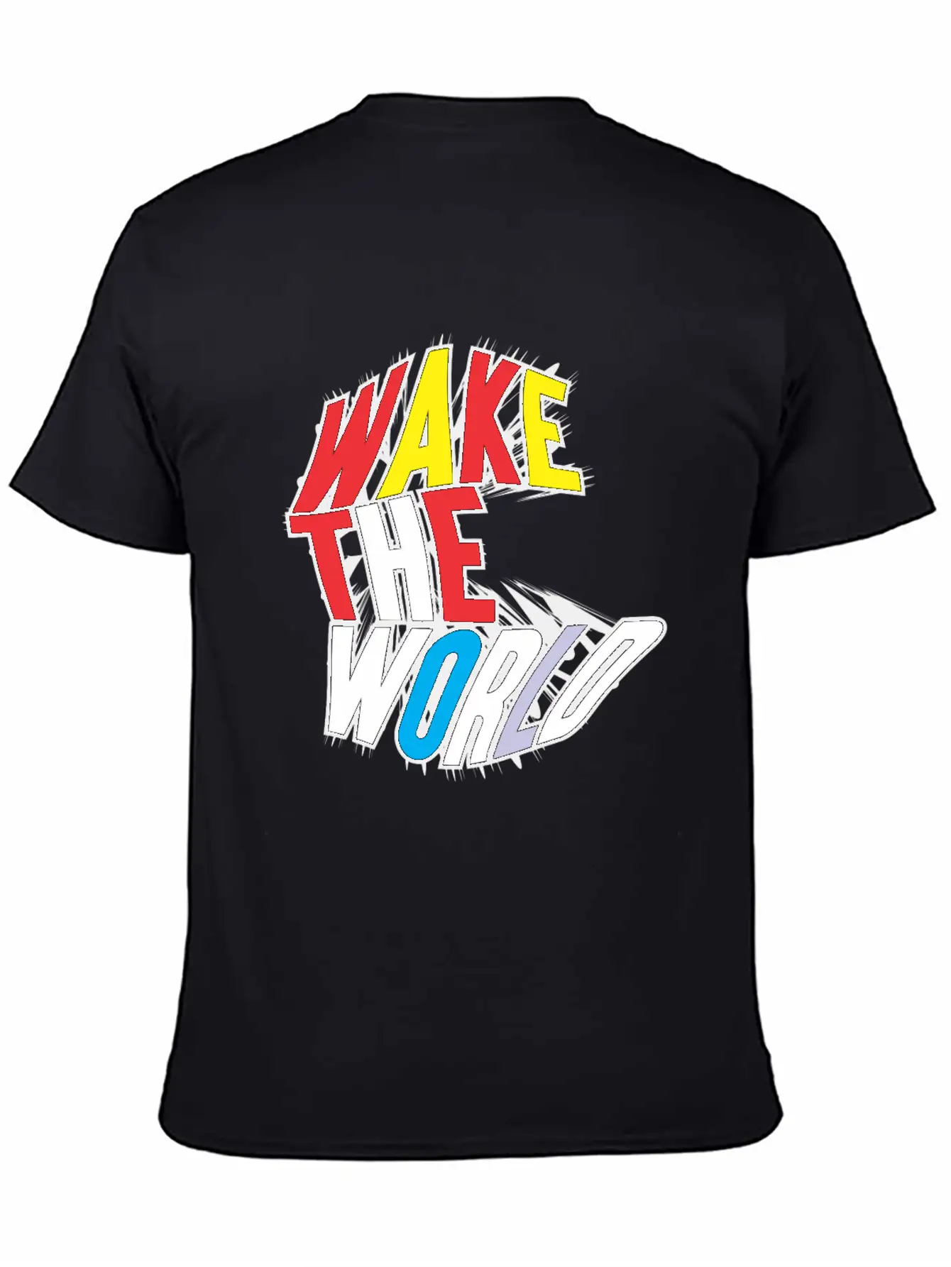 WAKE THE WORLD Unisex Short Sleeve Soft Cotton T-Shirt – Casual Everyday Wear