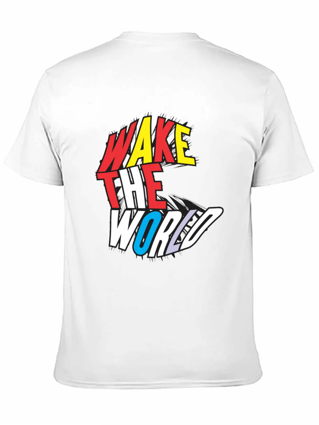 WAKE THE WORLD Unisex Short Sleeve Soft Cotton T-Shirt – Casual Everyday Wear