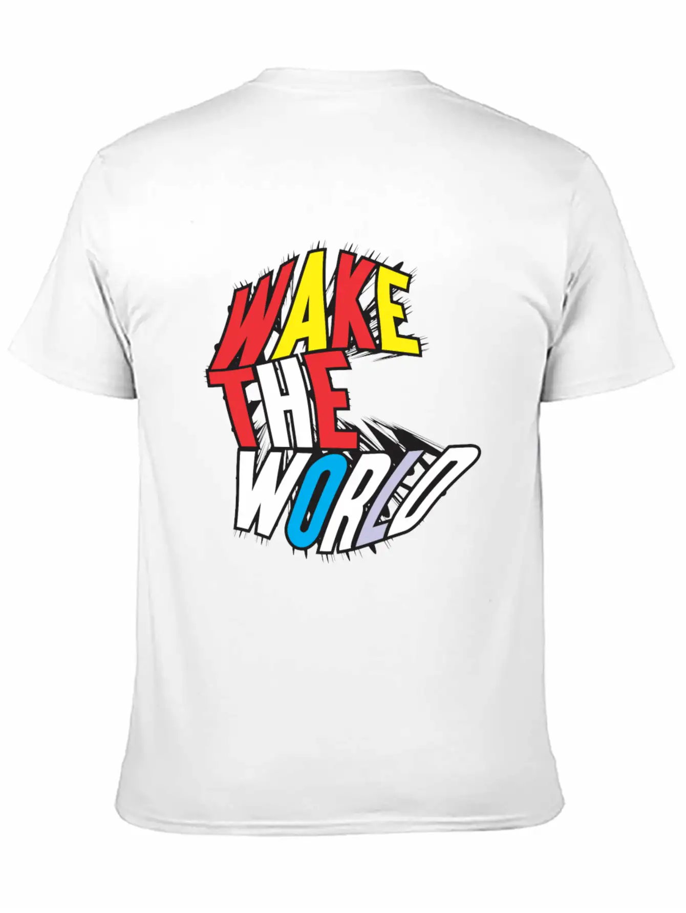 WAKE THE WORLD Unisex Short Sleeve Soft Cotton T-Shirt – Casual Everyday Wear