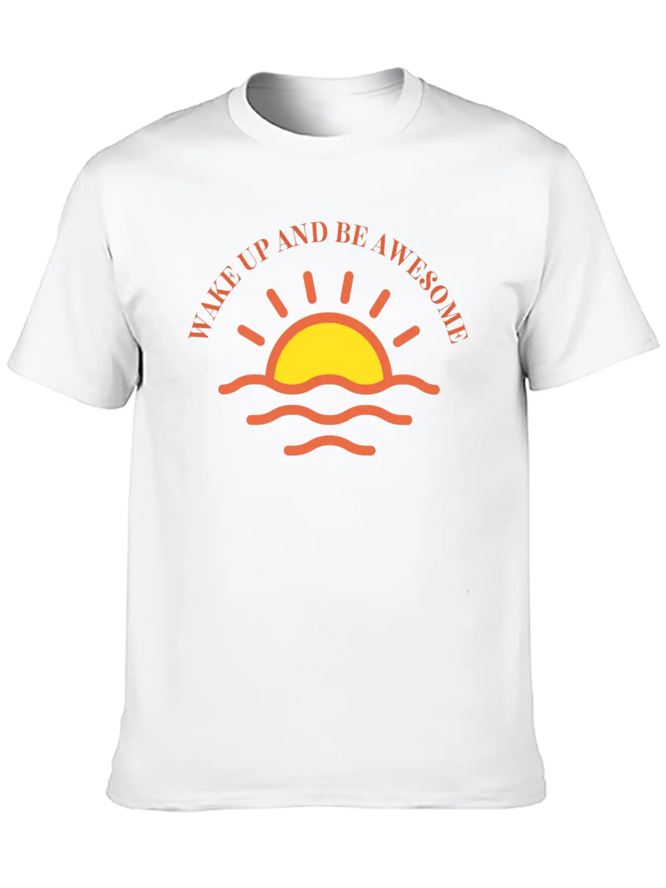 Wake Up And Be Awesome Breathable Soft Cotton T-Shirt – Timeless Casual Look