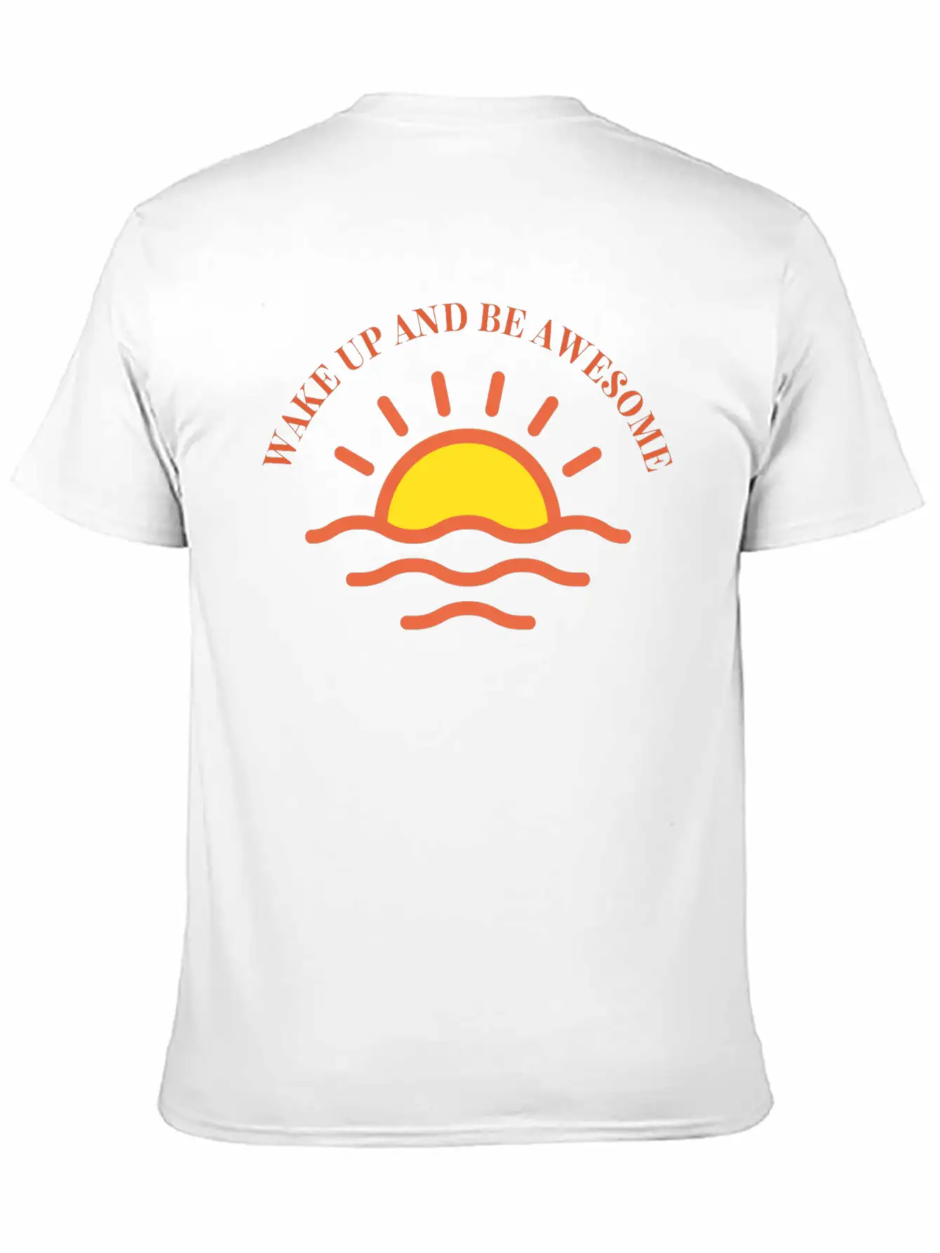 Wake Up And Be Awesome Breathable Soft Cotton T-Shirt – Timeless Casual Look