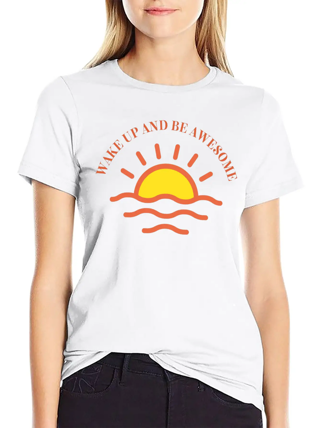 Wake Up And Be Awesome Breathable Soft Cotton T-Shirt – Timeless Casual Look