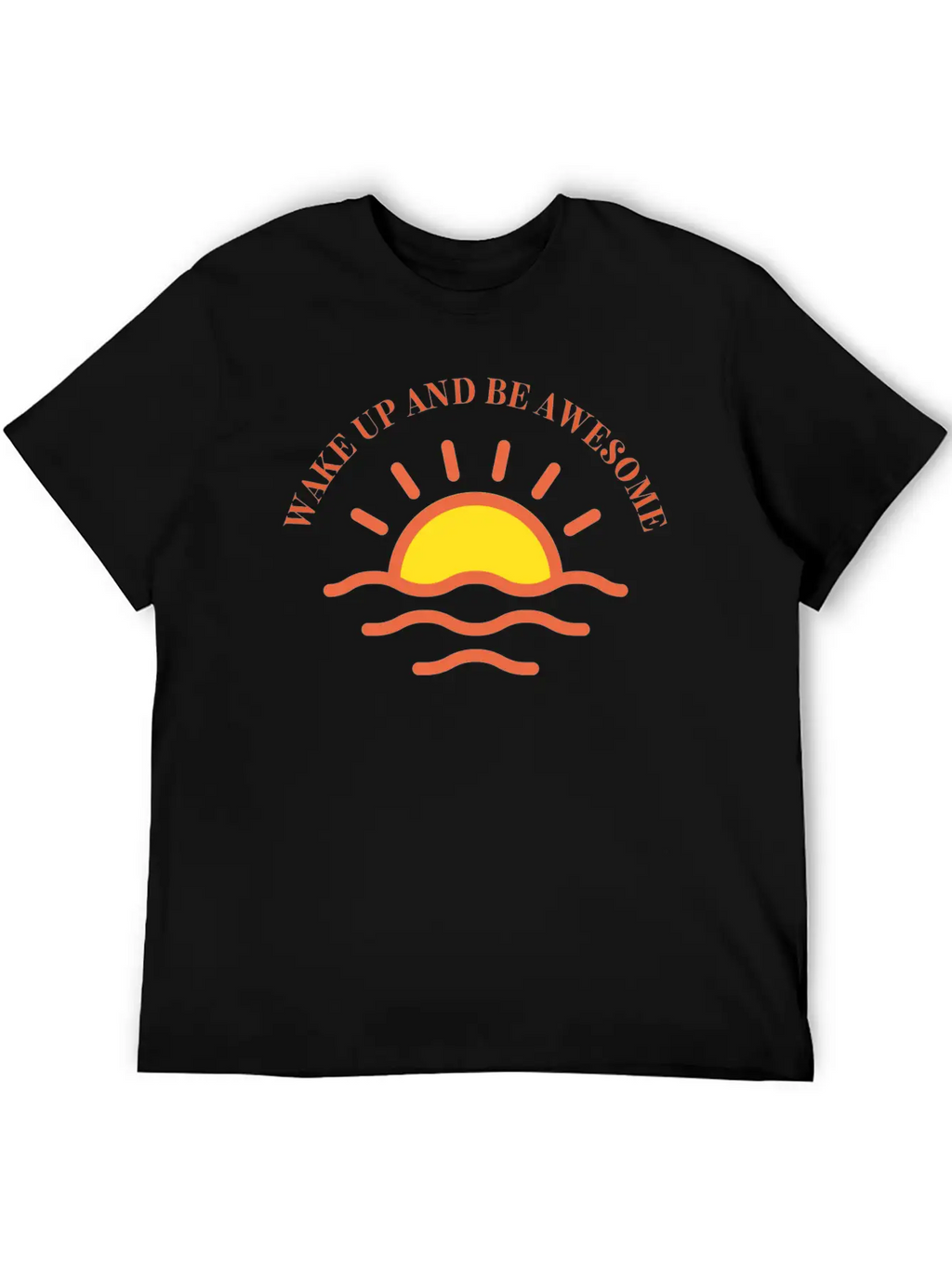 Wake Up And Be Awesome Breathable Soft Cotton T-Shirt – Timeless Casual Look
