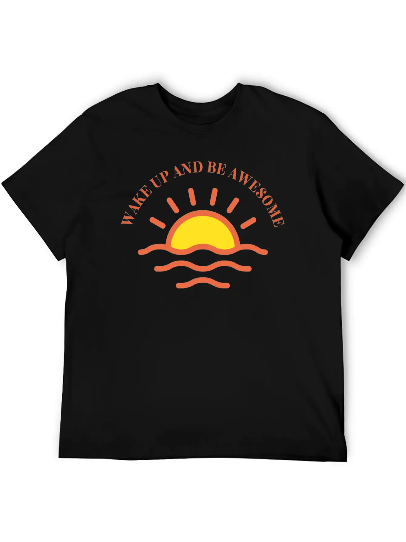 Wake Up And Be Awesome Breathable Soft Cotton T-Shirt – Timeless Casual Look