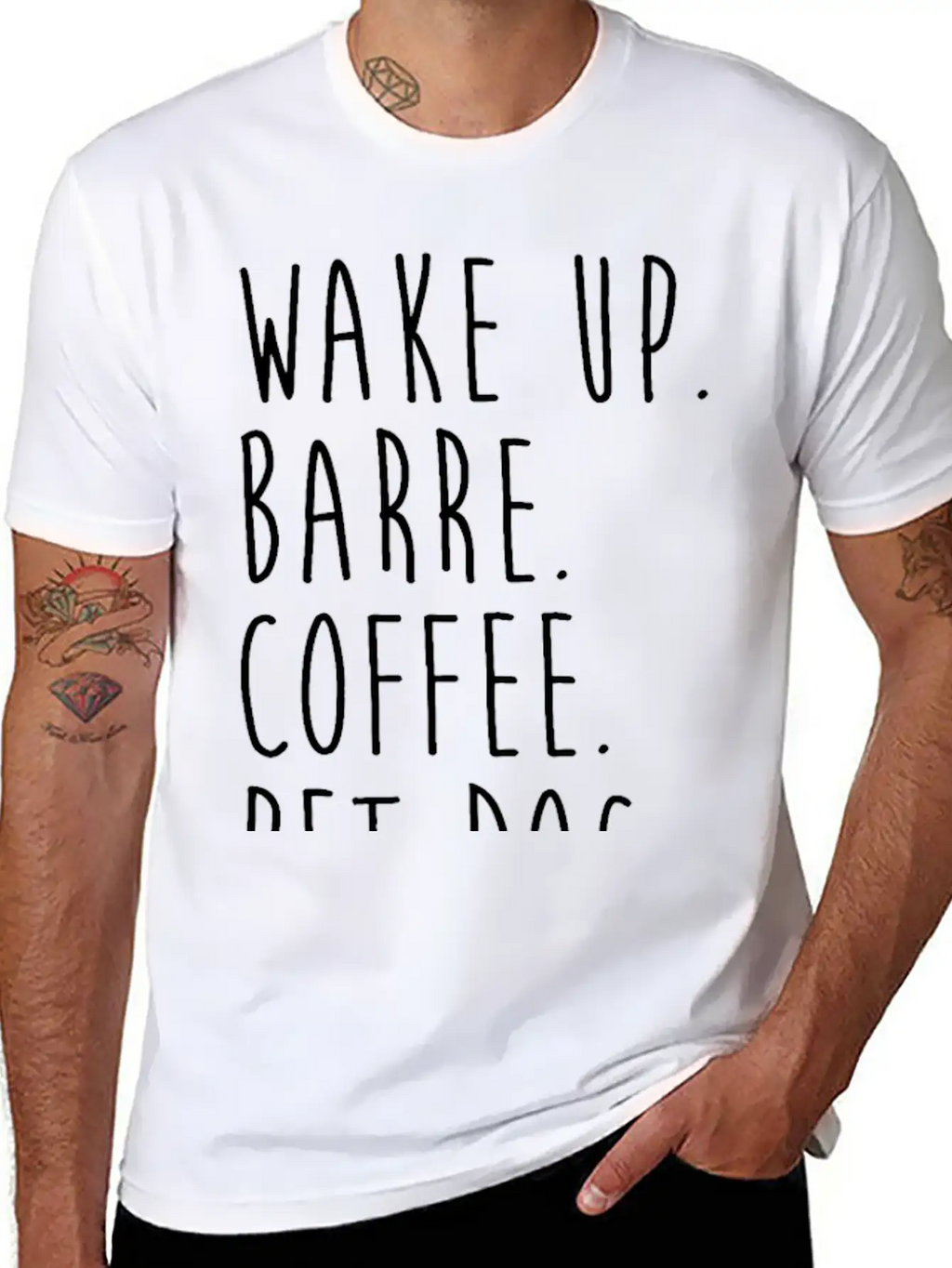 Wake Up Coffee Dog Barre Ballet Yoga Fitness Gym Unisex Short Sleeve Soft Cotton T-Shirt – Casual Everyday Wear
