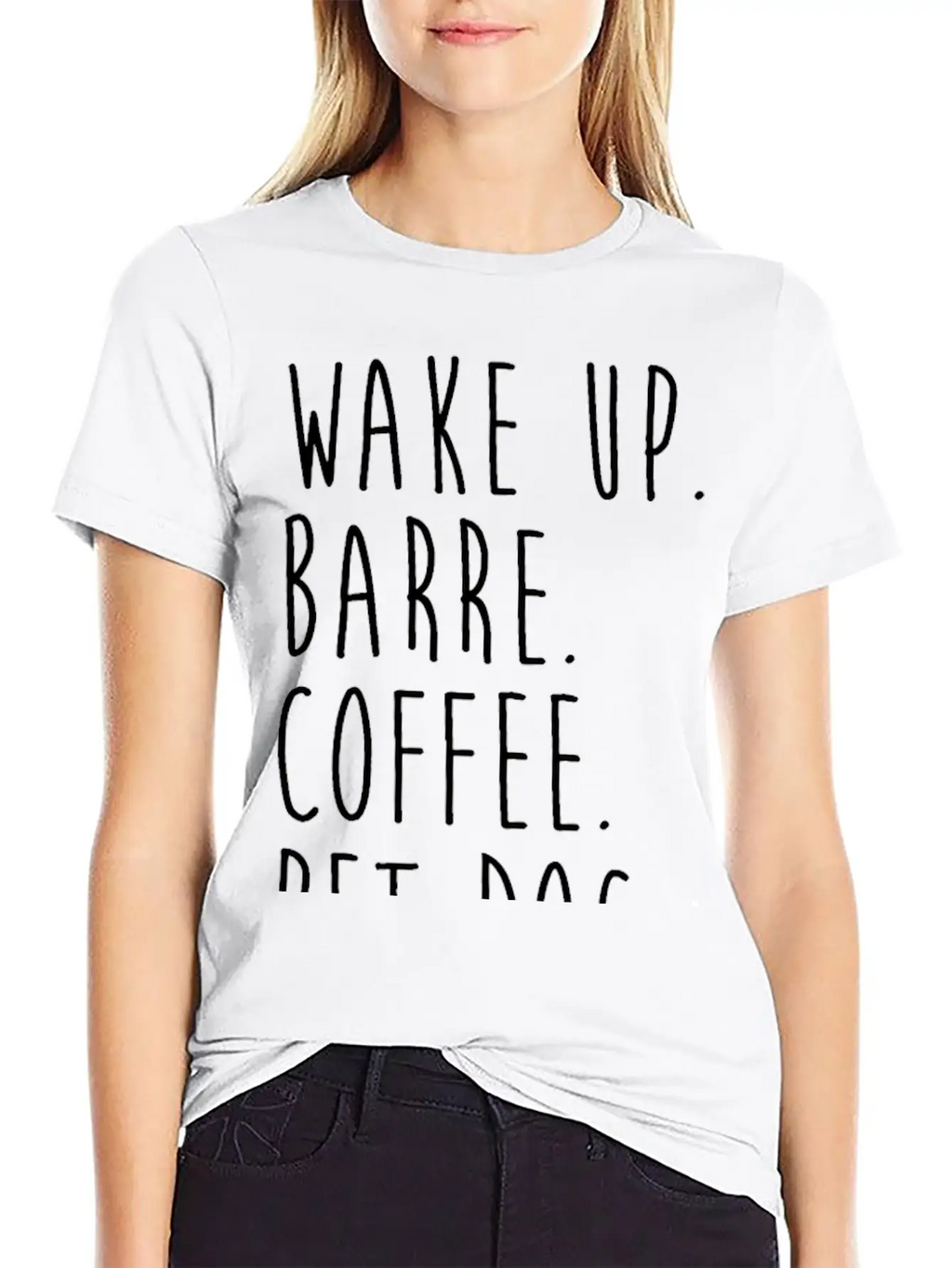 Wake Up Coffee Dog Barre Ballet Yoga Fitness Gym Unisex Short Sleeve Soft Cotton T-Shirt – Casual Everyday Wear