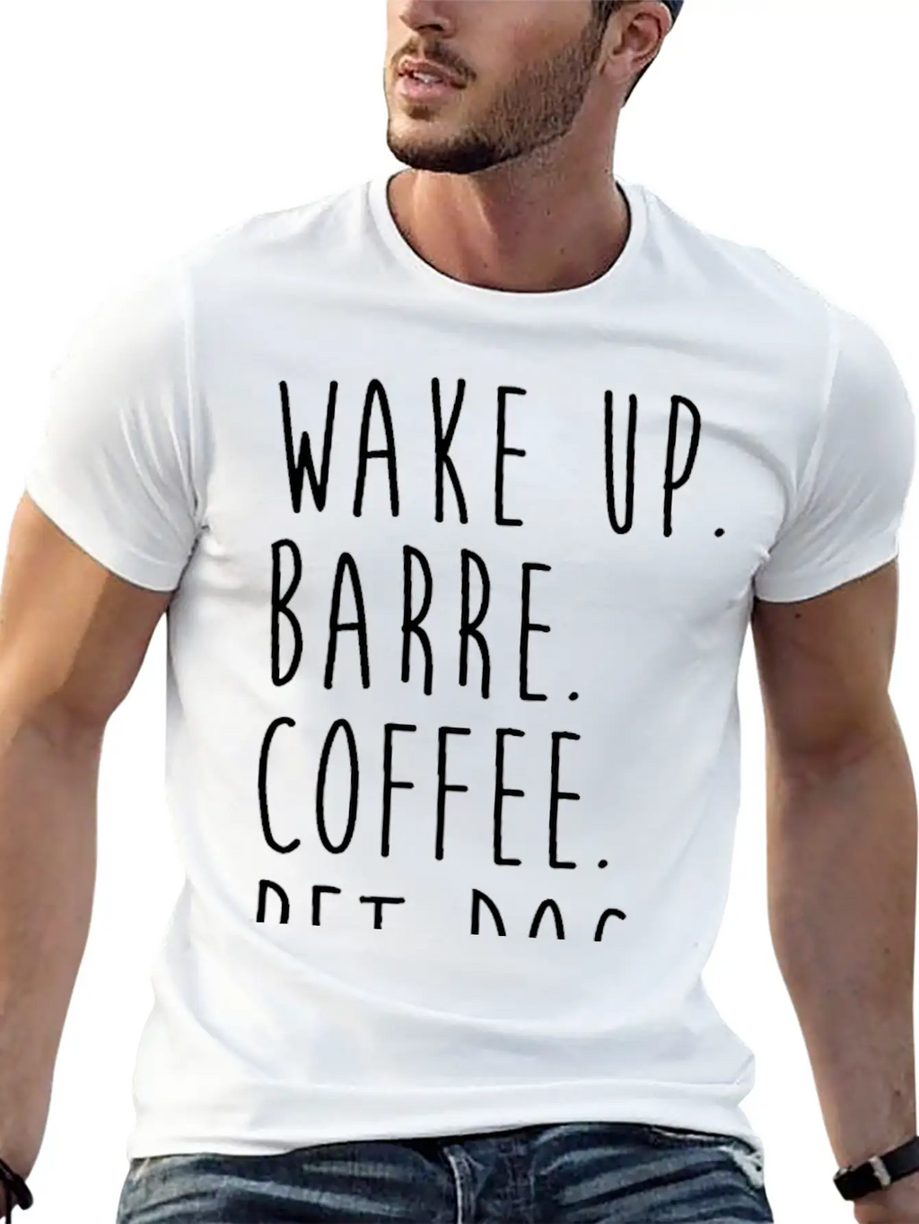 Wake Up Coffee Dog Barre Ballet Yoga Fitness Gym Unisex Short Sleeve Soft Cotton T-Shirt – Casual Everyday Wear