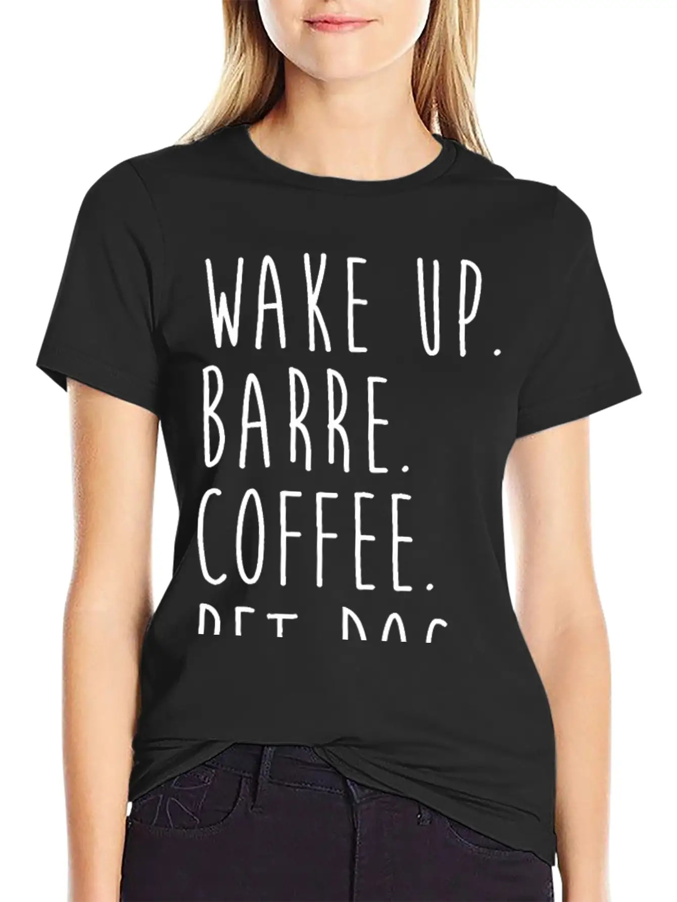Wake Up Coffee Dog Barre Ballet Yoga Fitness Gym Unisex Short Sleeve Soft Cotton T-Shirt – Casual Everyday Wear