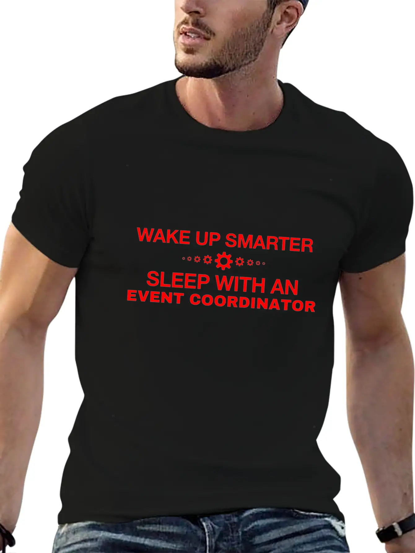 WAKE UP SMARTER SLEEP WITH AN EVENT COORDINATOR Unisex Short Sleeve Soft Cotton T-Shirt – Casual Everyday Wear
