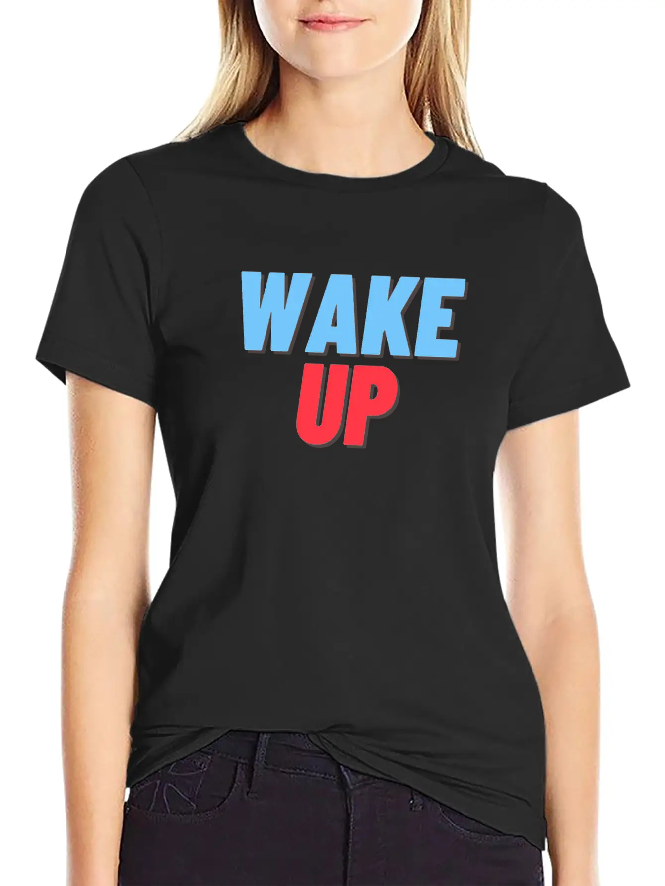 WAKE UP Unisex Short Sleeve Soft Cotton T-Shirt – Casual Everyday Wear