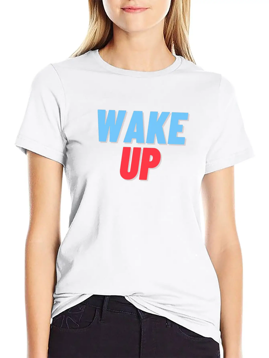 WAKE UP Unisex Short Sleeve Soft Cotton T-Shirt – Casual Everyday Wear
