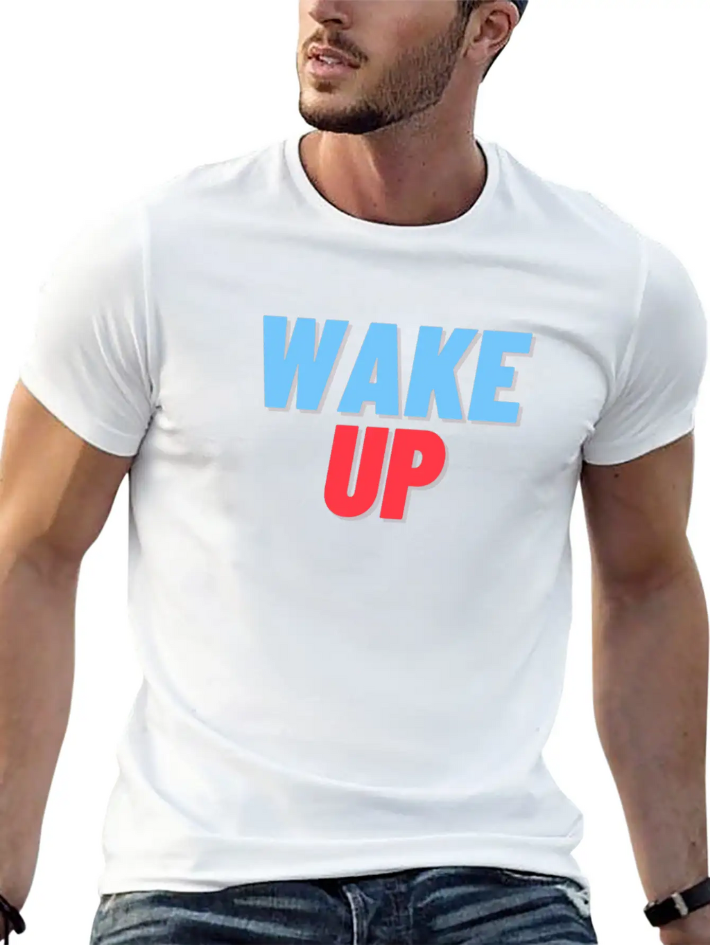 WAKE UP Unisex Short Sleeve Soft Cotton T-Shirt – Casual Everyday Wear