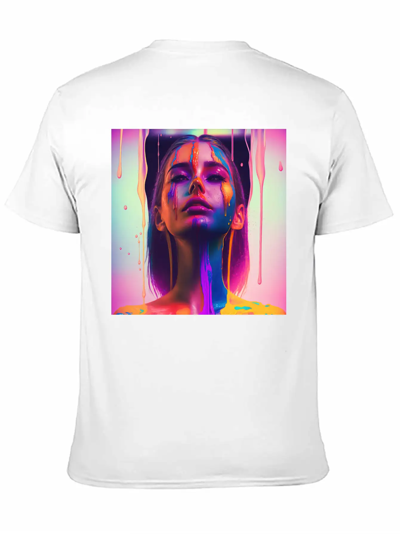 Waking Up On The Right Side Of Bed - Drip Portrait Unisex Casual T-Shirt – Clean Design For Daily Comfort