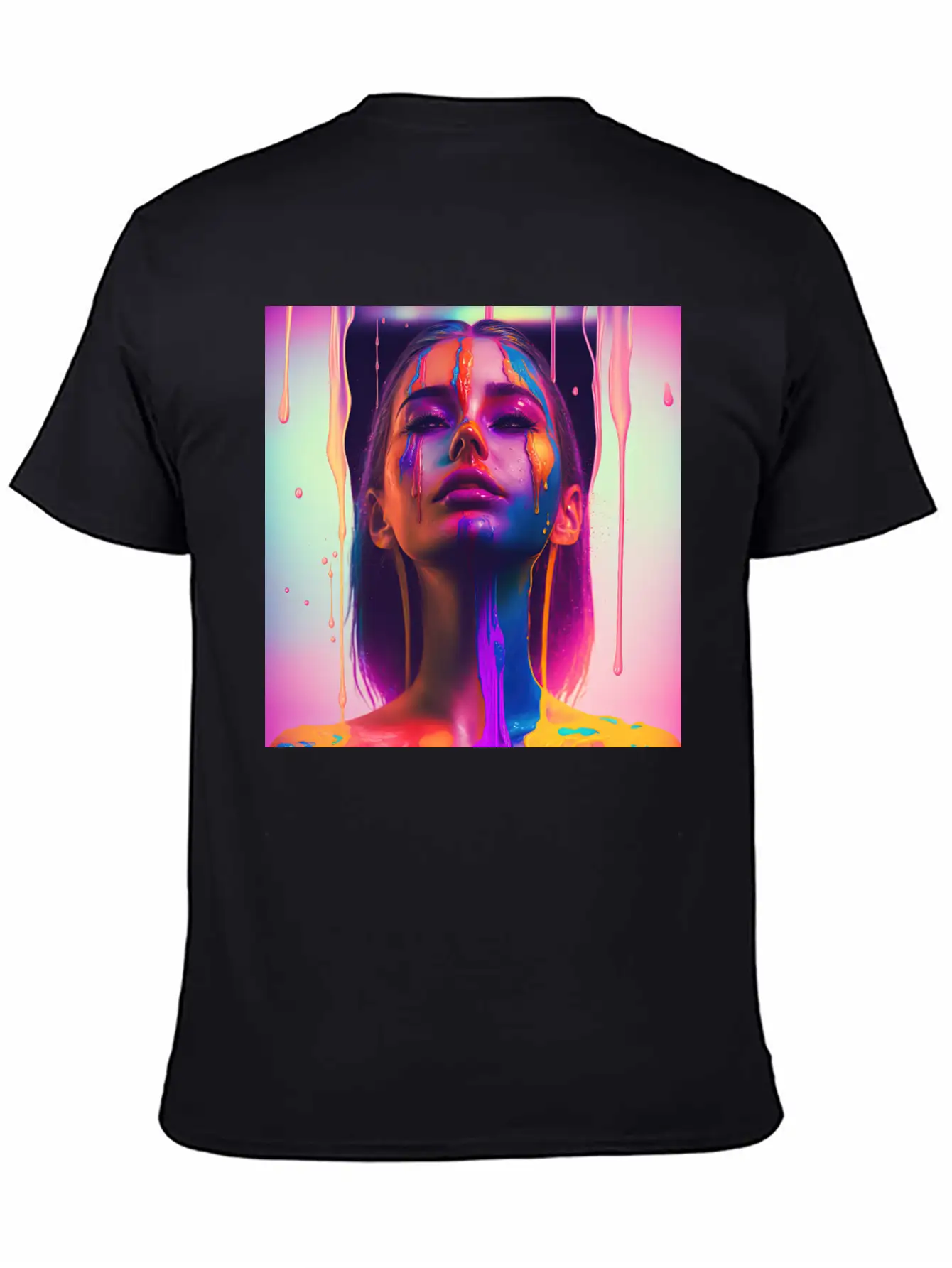 Waking Up On The Right Side Of Bed - Drip Portrait Unisex Casual T-Shirt – Clean Design For Daily Comfort
