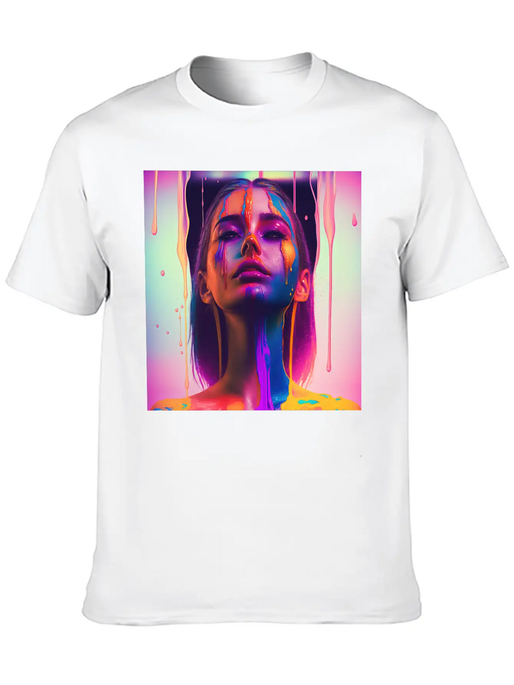 Waking Up On The Right Side Of Bed - Drip Portrait Unisex Casual T-Shirt – Clean Design For Daily Comfort
