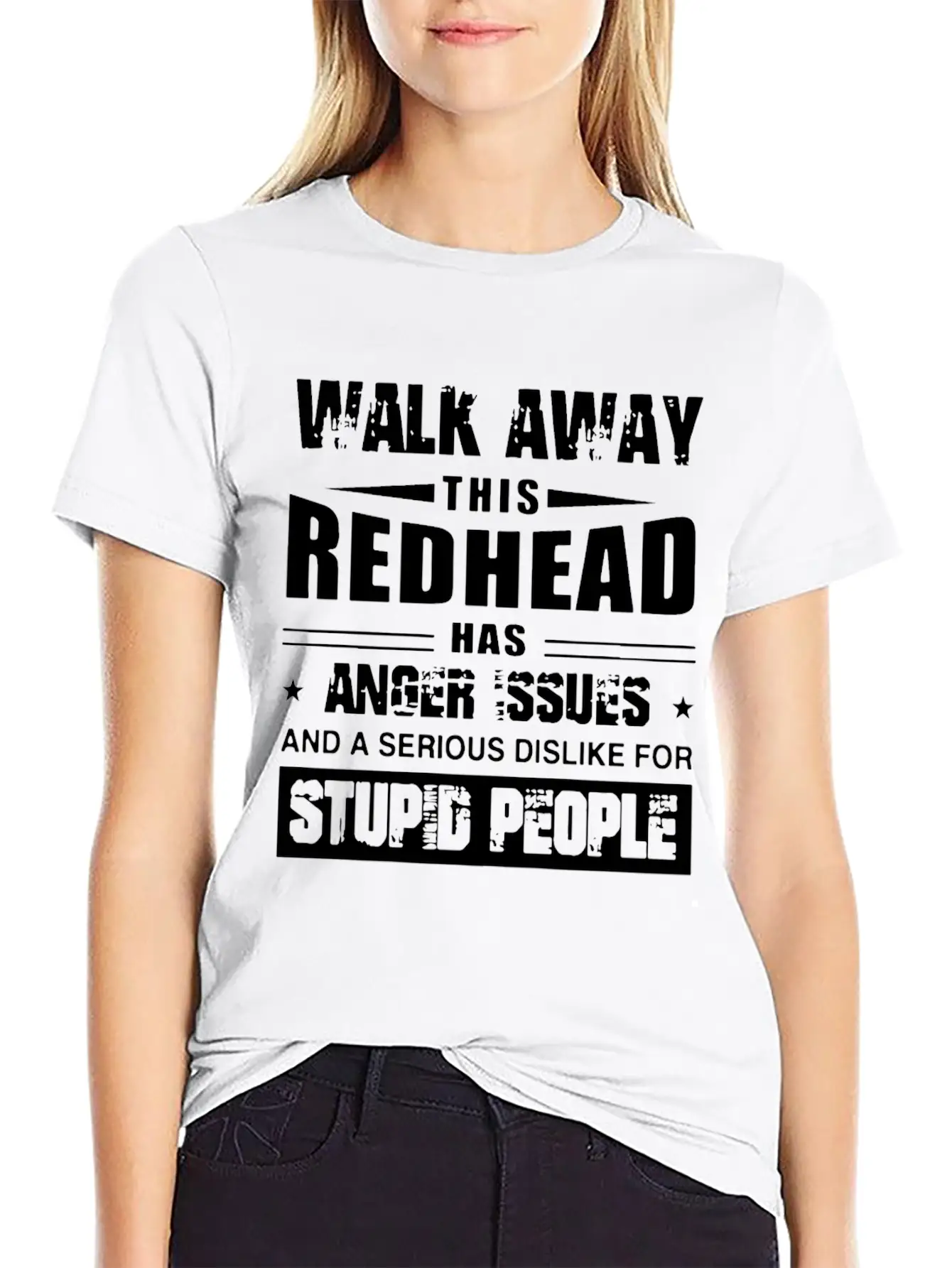 Walk Away This Redhead Has Anger Issue And A Serio Breathable Soft Cotton T-Shirt – Timeless Casual Look