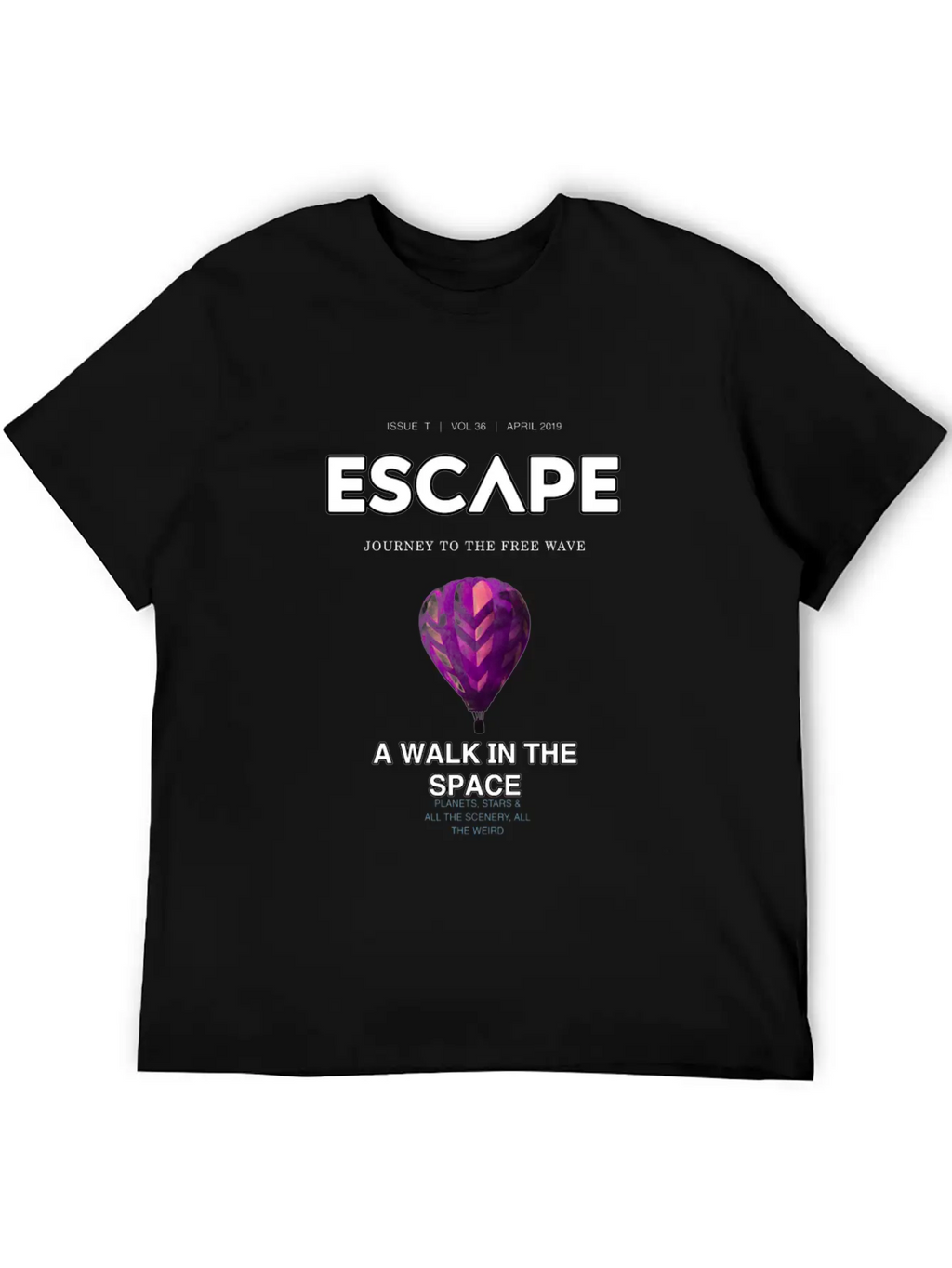 Walk To The Space Unisex Short Sleeve Soft Cotton T-Shirt – Casual Everyday Wear