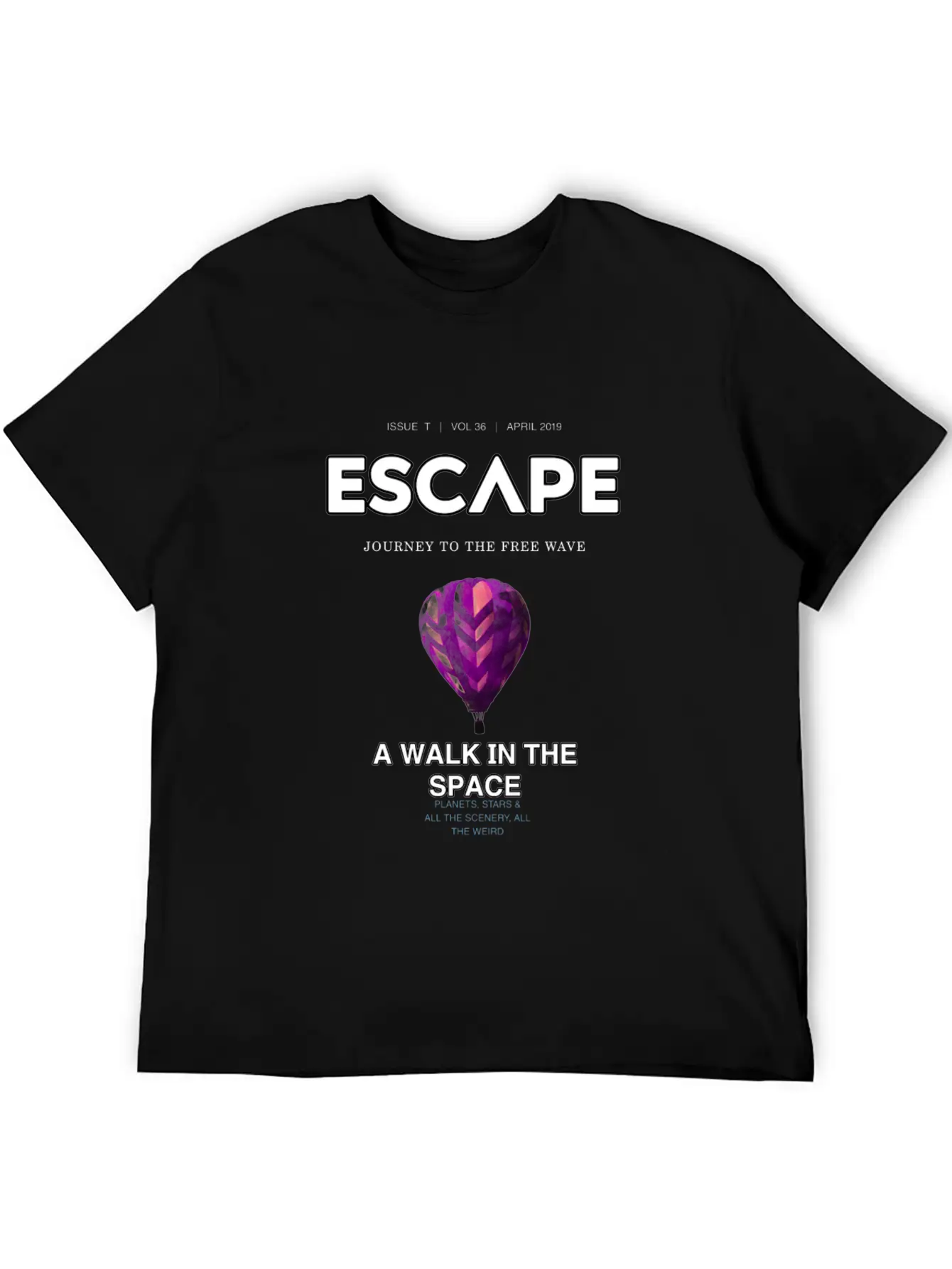 Walk To The Space Unisex Short Sleeve Soft Cotton T-Shirt – Casual Everyday Wear