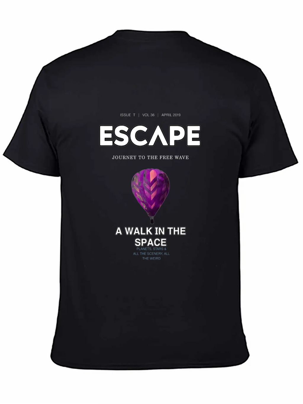 Walk To The Space Unisex Short Sleeve Soft Cotton T-Shirt – Casual Everyday Wear