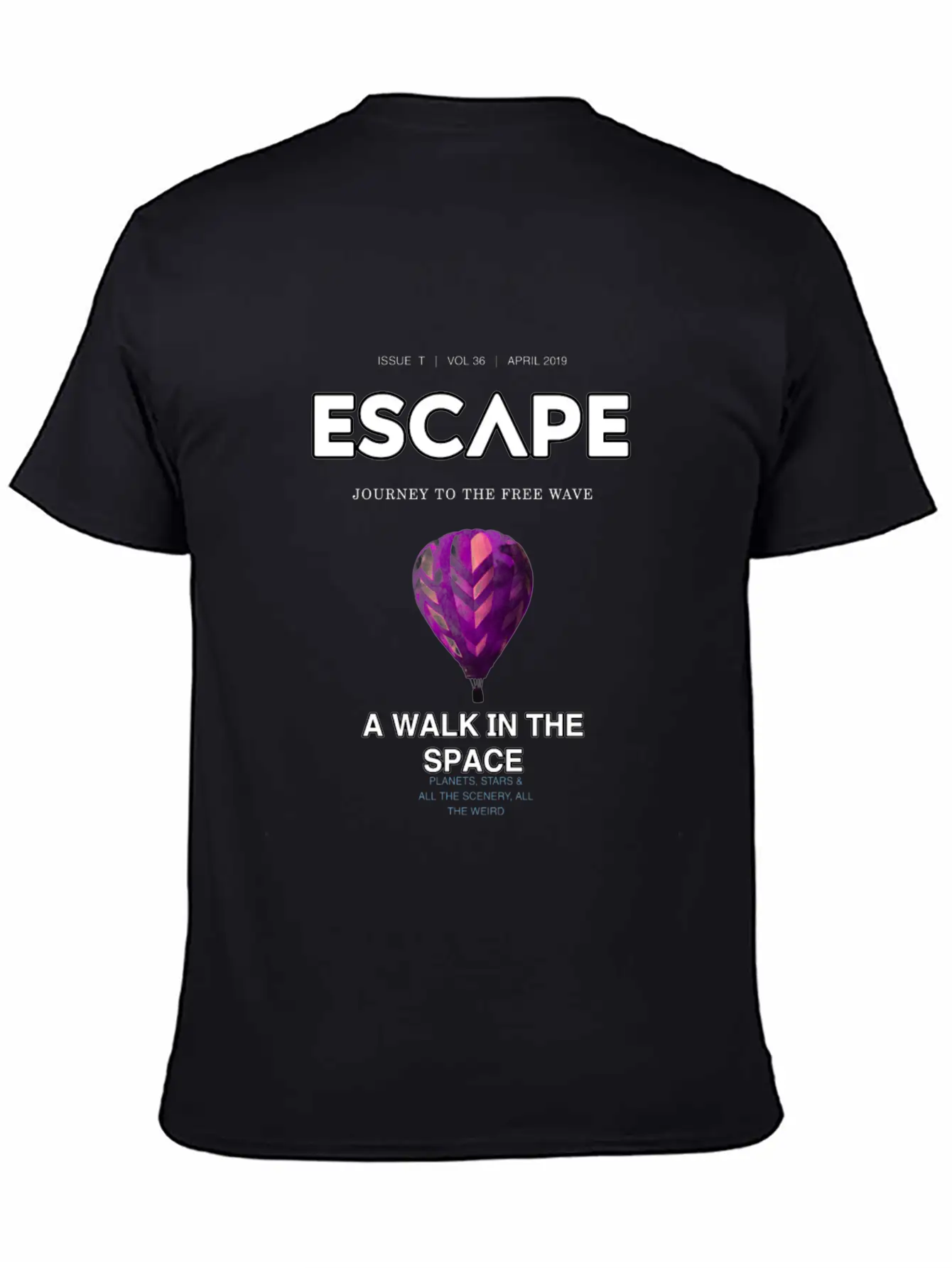 Walk To The Space Unisex Short Sleeve Soft Cotton T-Shirt – Casual Everyday Wear