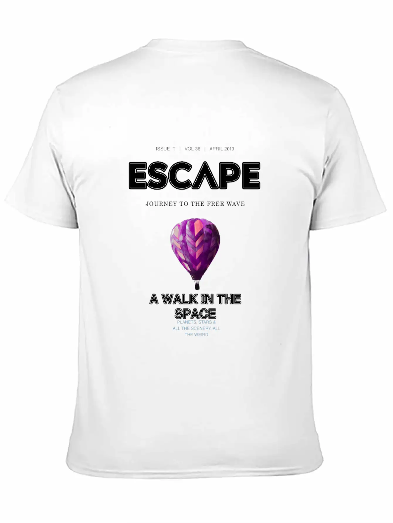 Walk To The Space Unisex Short Sleeve Soft Cotton T-Shirt – Casual Everyday Wear