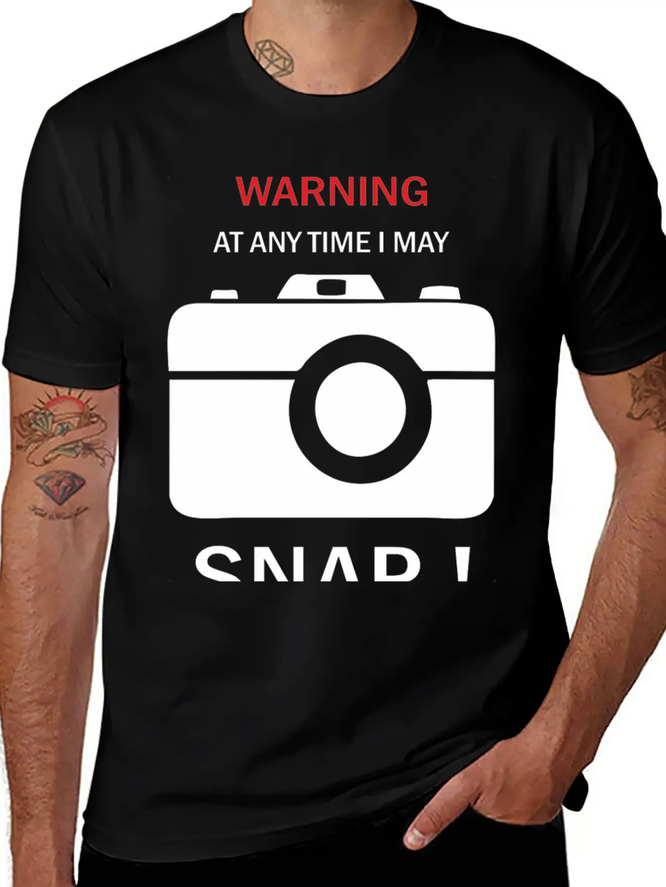 Warning Any Time I Snap Unisex Casual T-Shirt – Clean Design For Daily Comfort