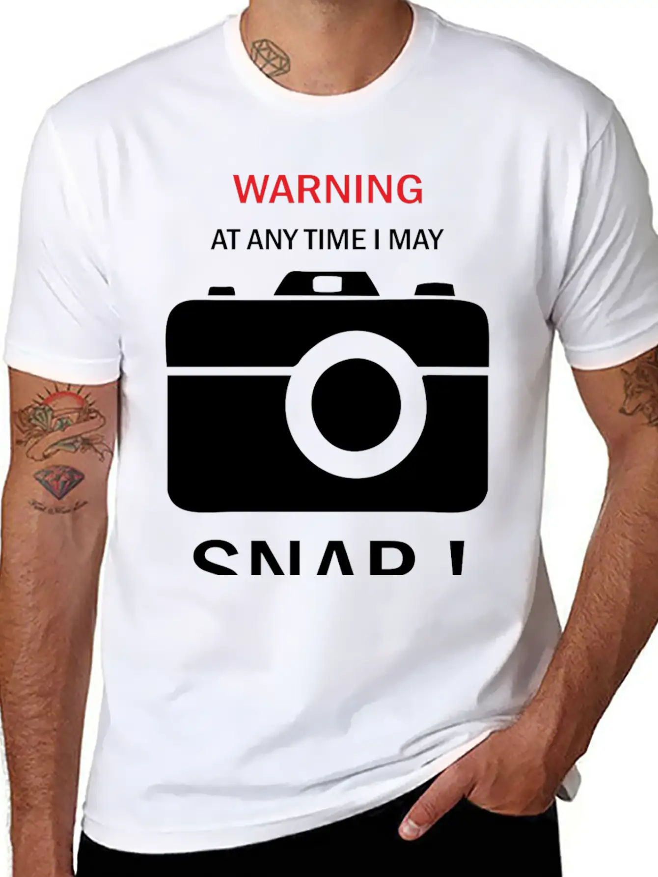 Warning Any Time I Snap Unisex Casual T-Shirt – Clean Design For Daily Comfort