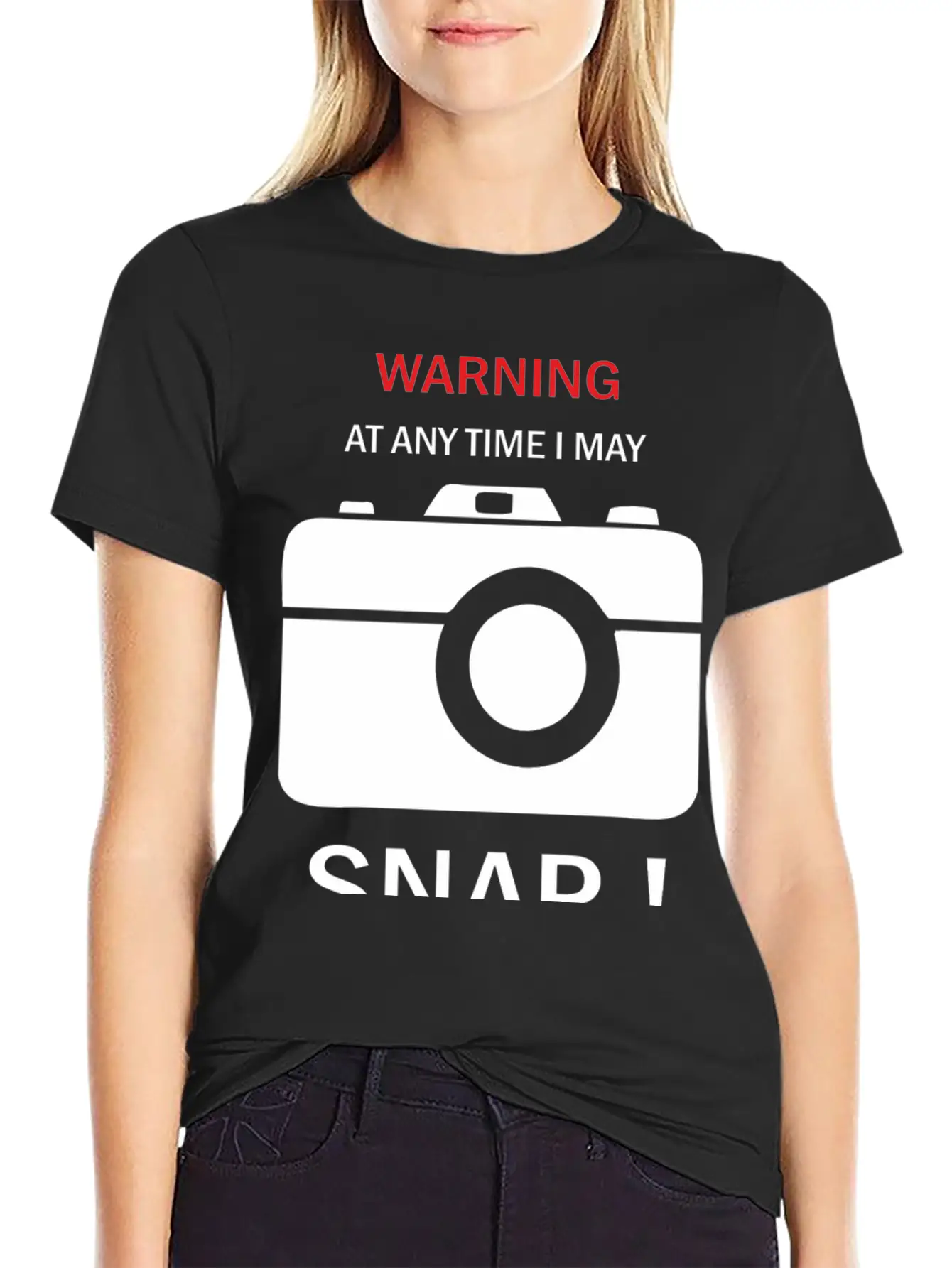 Warning Any Time I Snap Unisex Casual T-Shirt – Clean Design For Daily Comfort