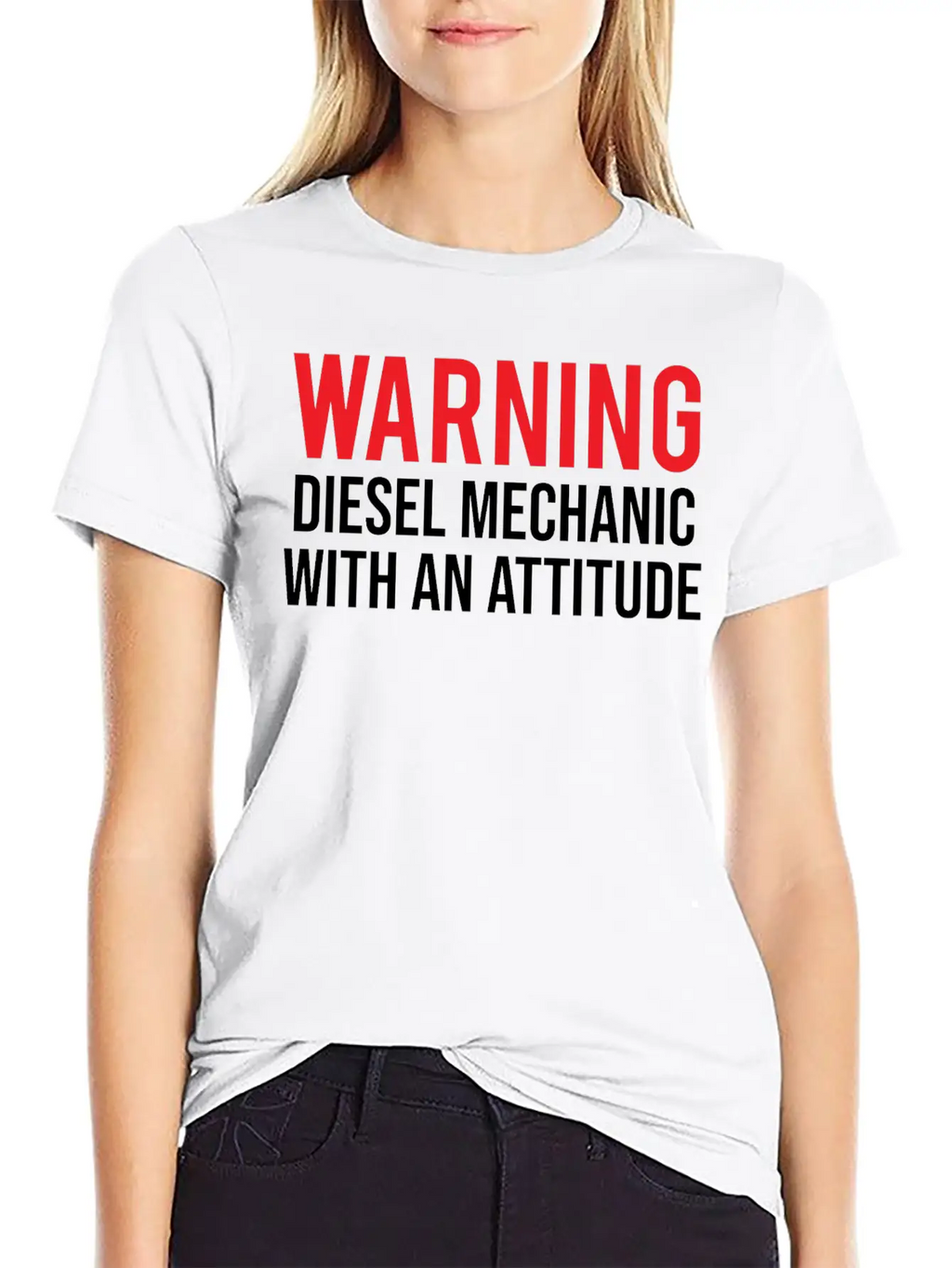 Warning Diesel Mechanic Attitude Funny T-shirt Unisex Casual T-Shirt – Clean Design For Daily Comfort