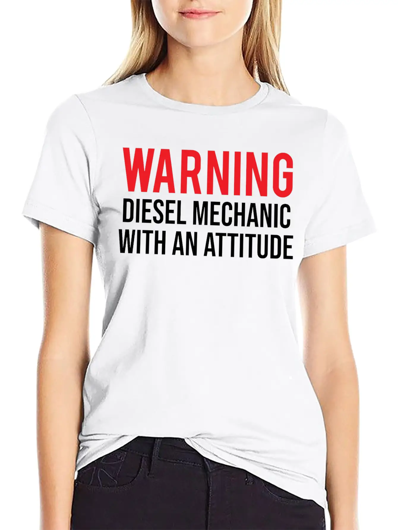 Warning Diesel Mechanic Attitude Funny T-shirt Unisex Casual T-Shirt – Clean Design For Daily Comfort