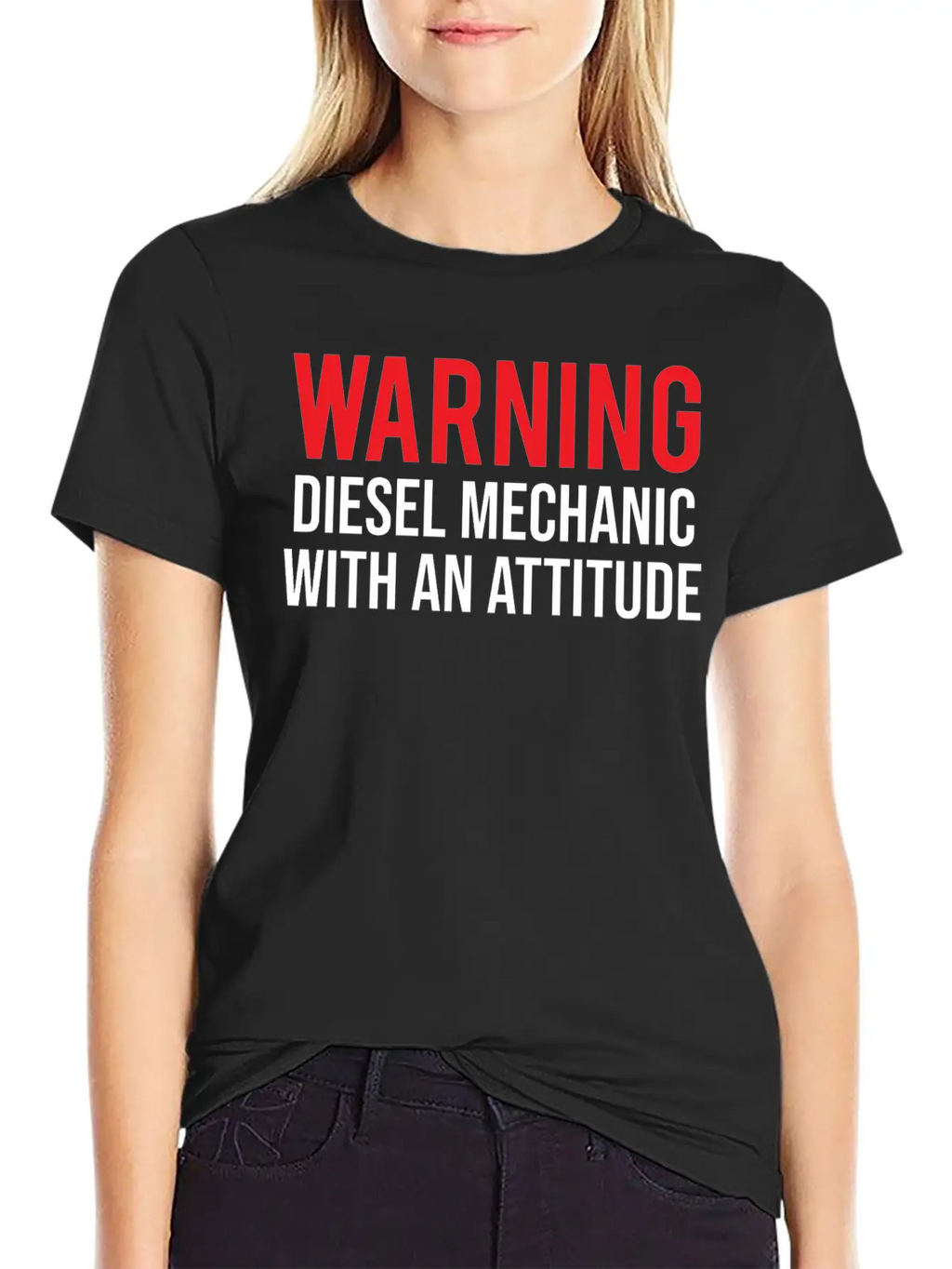 Warning Diesel Mechanic Attitude Funny T-shirt Unisex Casual T-Shirt – Clean Design For Daily Comfort