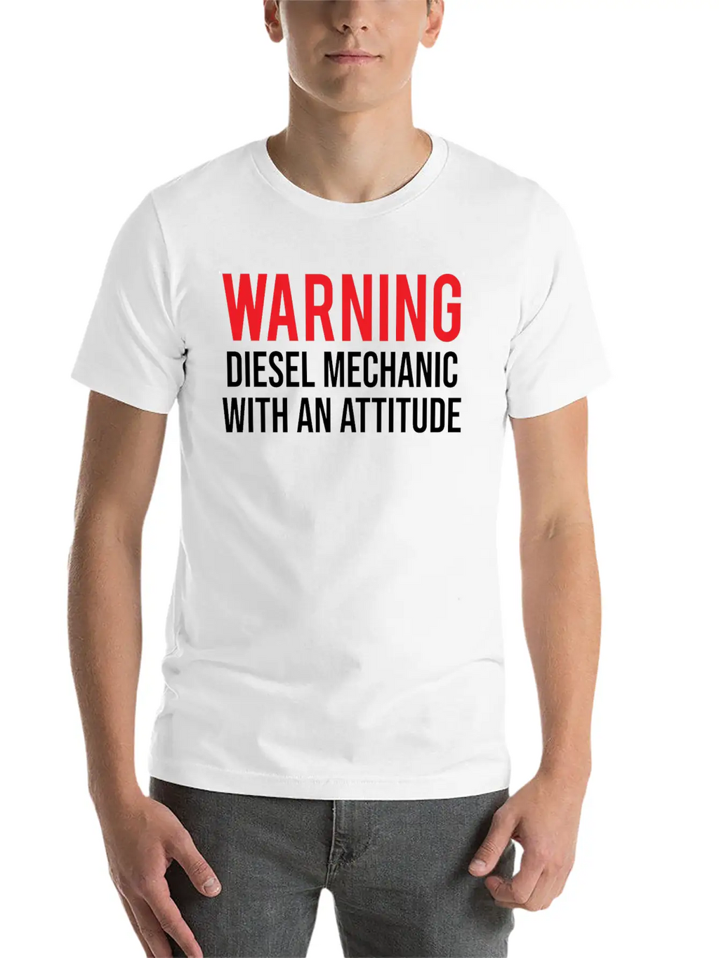 Warning Diesel Mechanic Attitude Funny T-shirt Unisex Casual T-Shirt – Clean Design For Daily Comfort